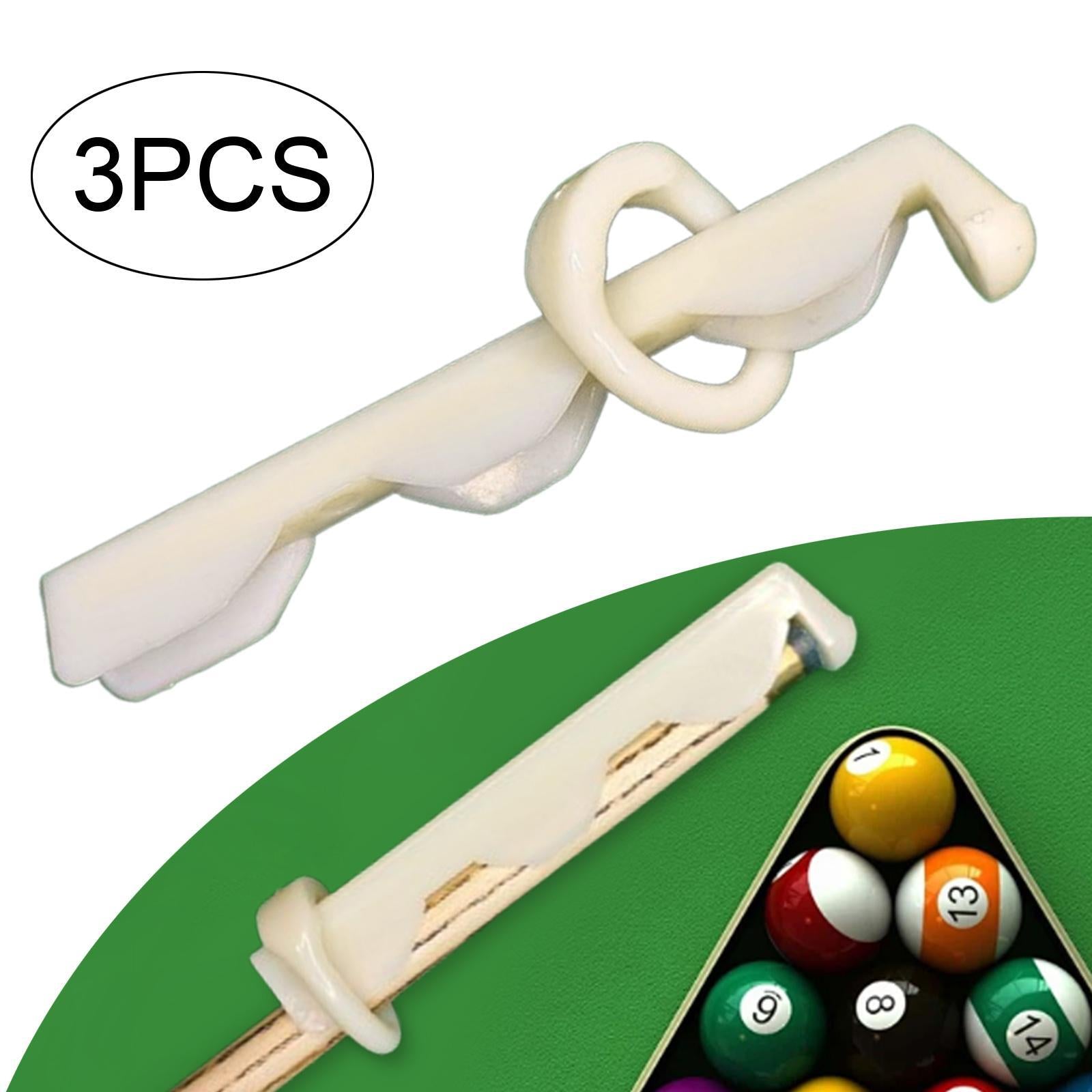 3 Pieces Cue Tips Clamp Club Tips Supplies Portable Pool Cue Tip Repair Tool Length 120mm
