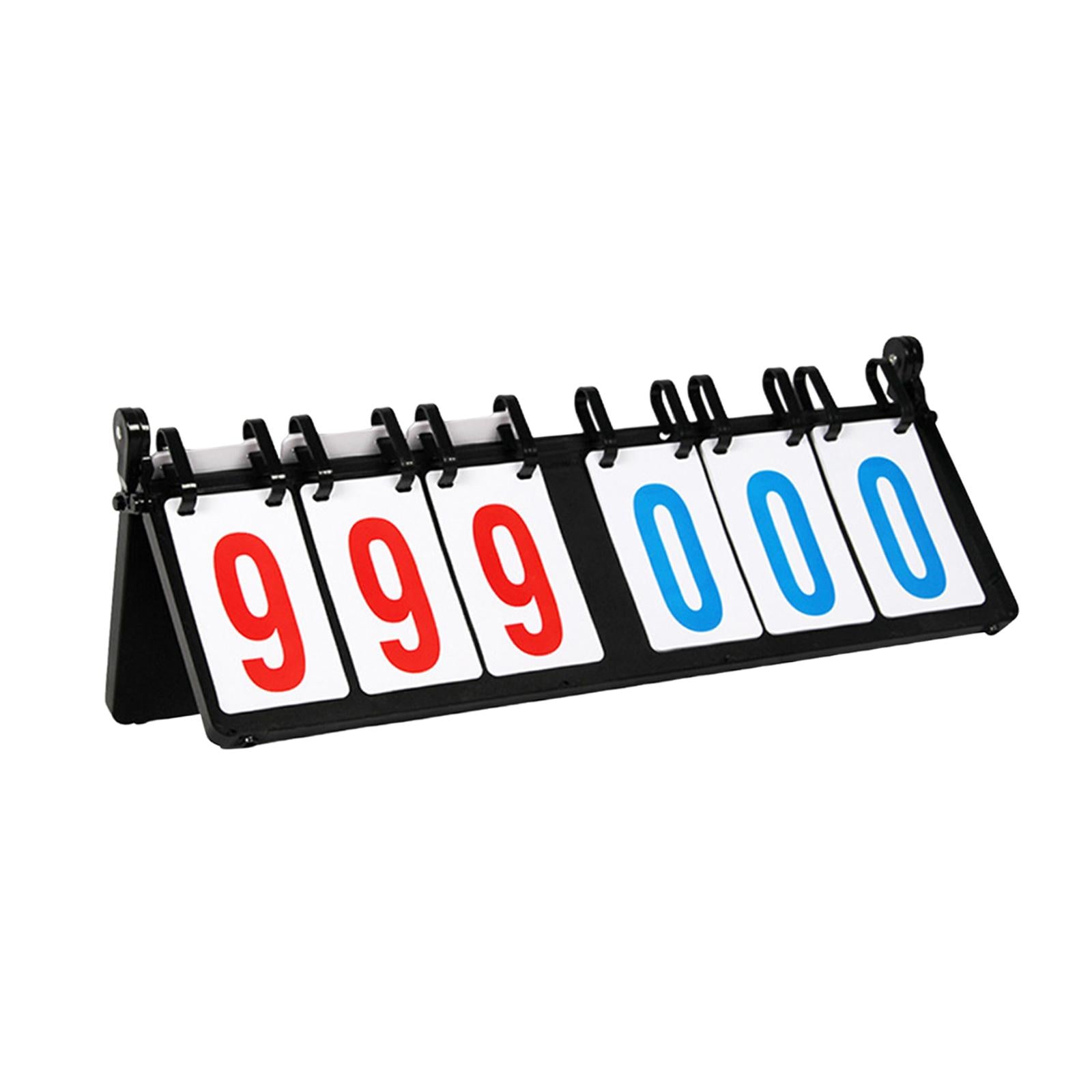 Flip Scoreboard 6 Digit Tabletop Score Flipper for Baseball Tennis Badminton