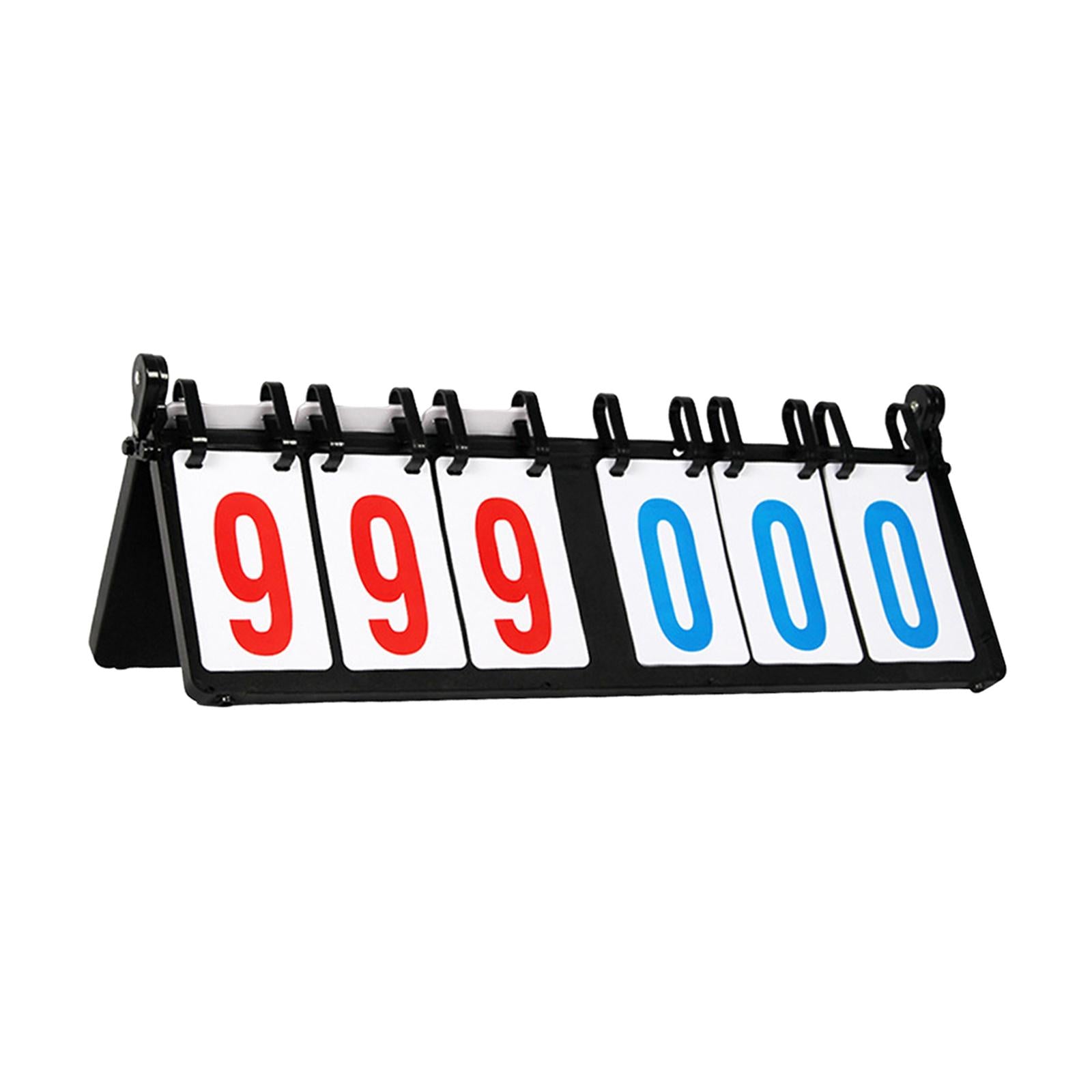 Flip Scoreboard 6 Digit Tabletop Score Flipper for Baseball Tennis Badminton