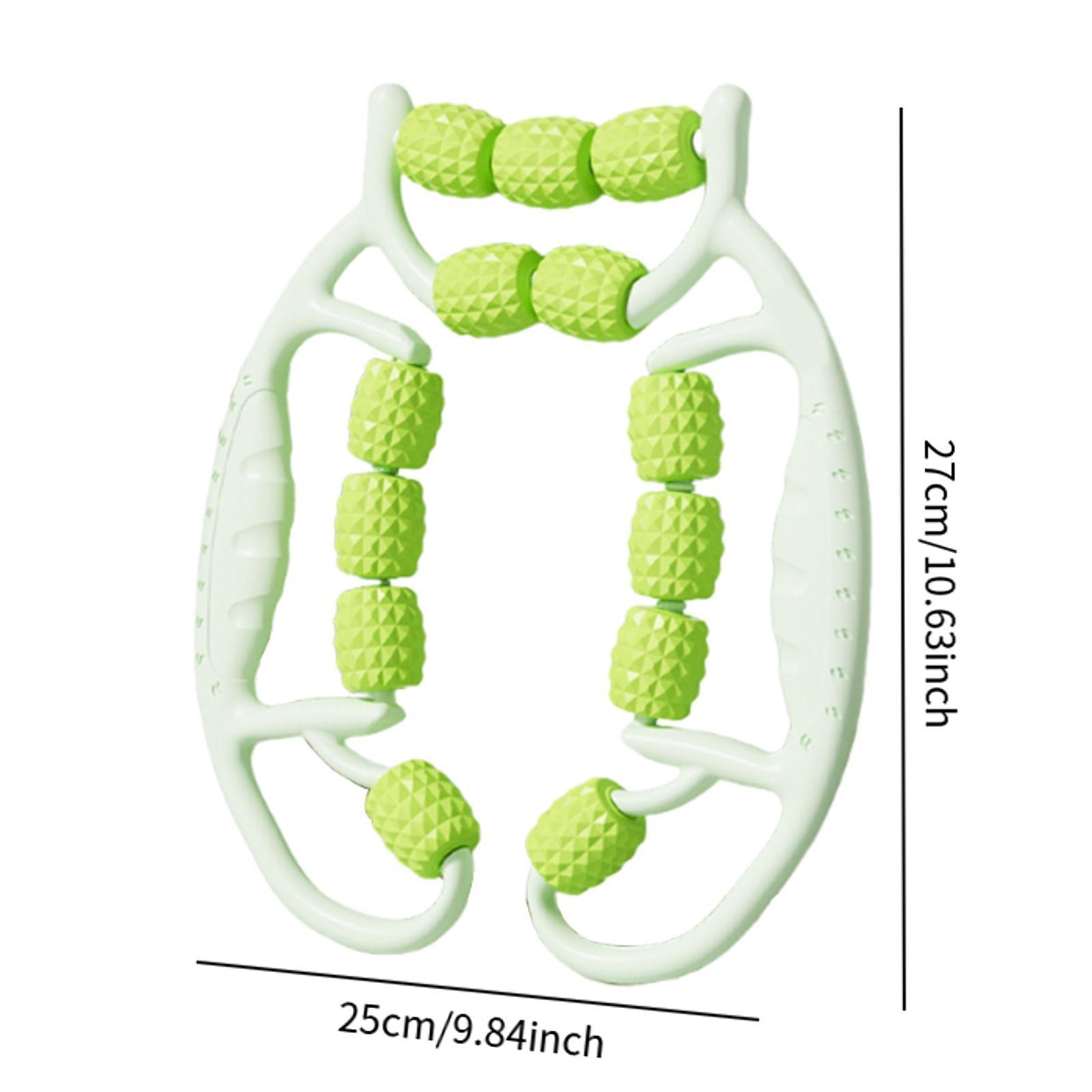 Portable 13 Wheels Leg Massage Roller for Indoor Sports Bodybuilding Workout Green