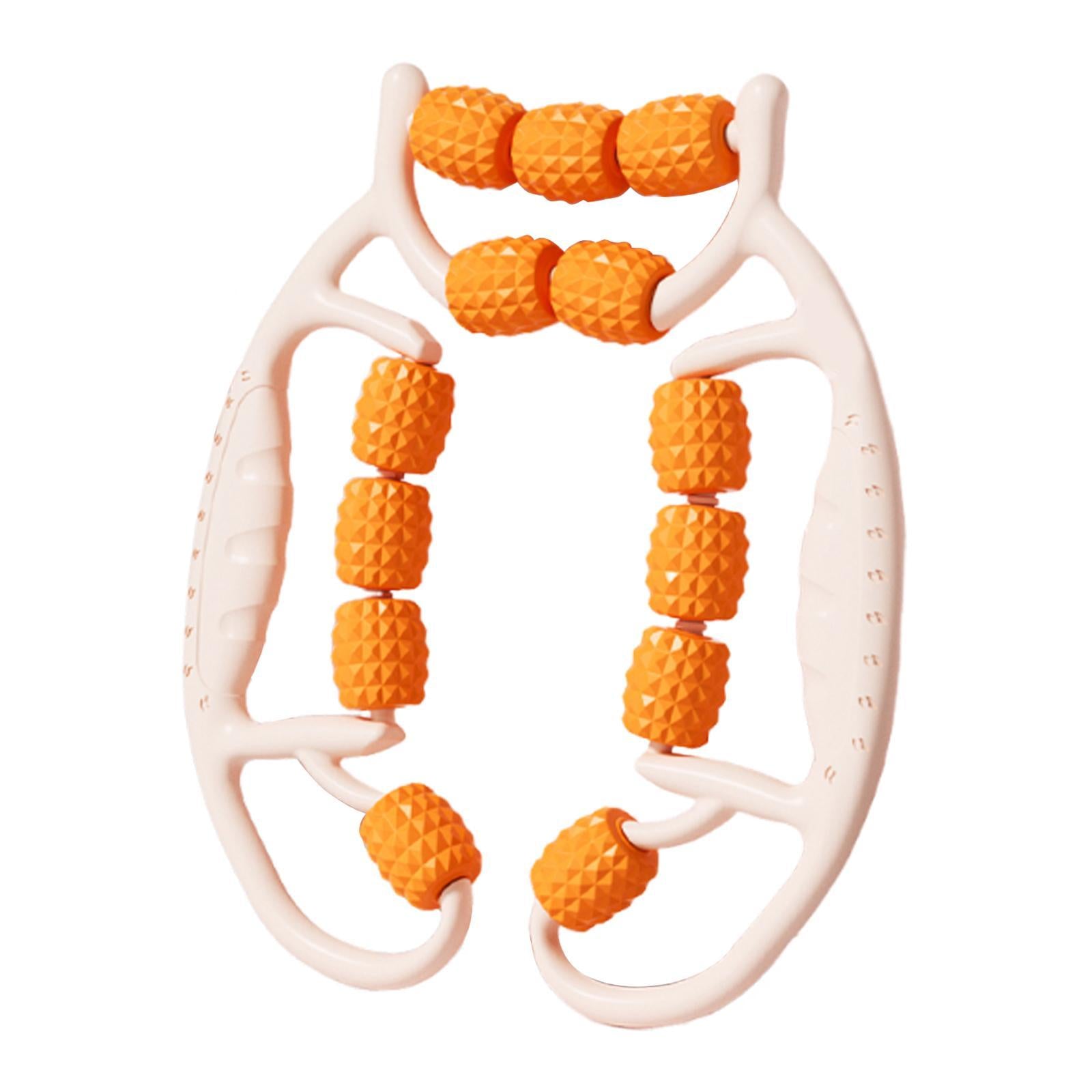 Portable 13 Wheels Leg Massage Roller for Indoor Sports Bodybuilding Workout Orange