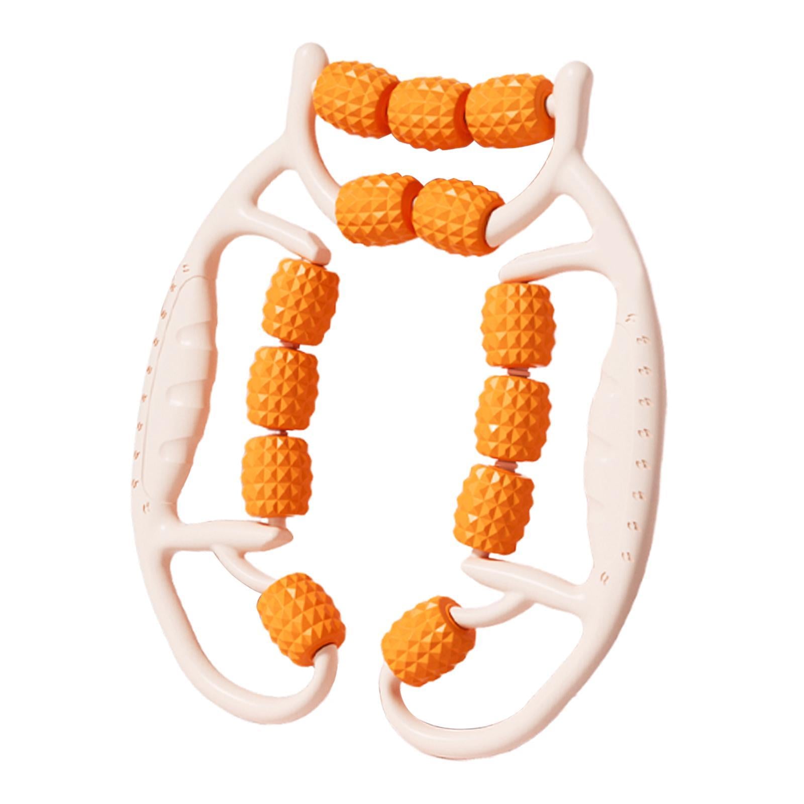 Portable 13 Wheels Leg Massage Roller for Indoor Sports Bodybuilding Workout Orange