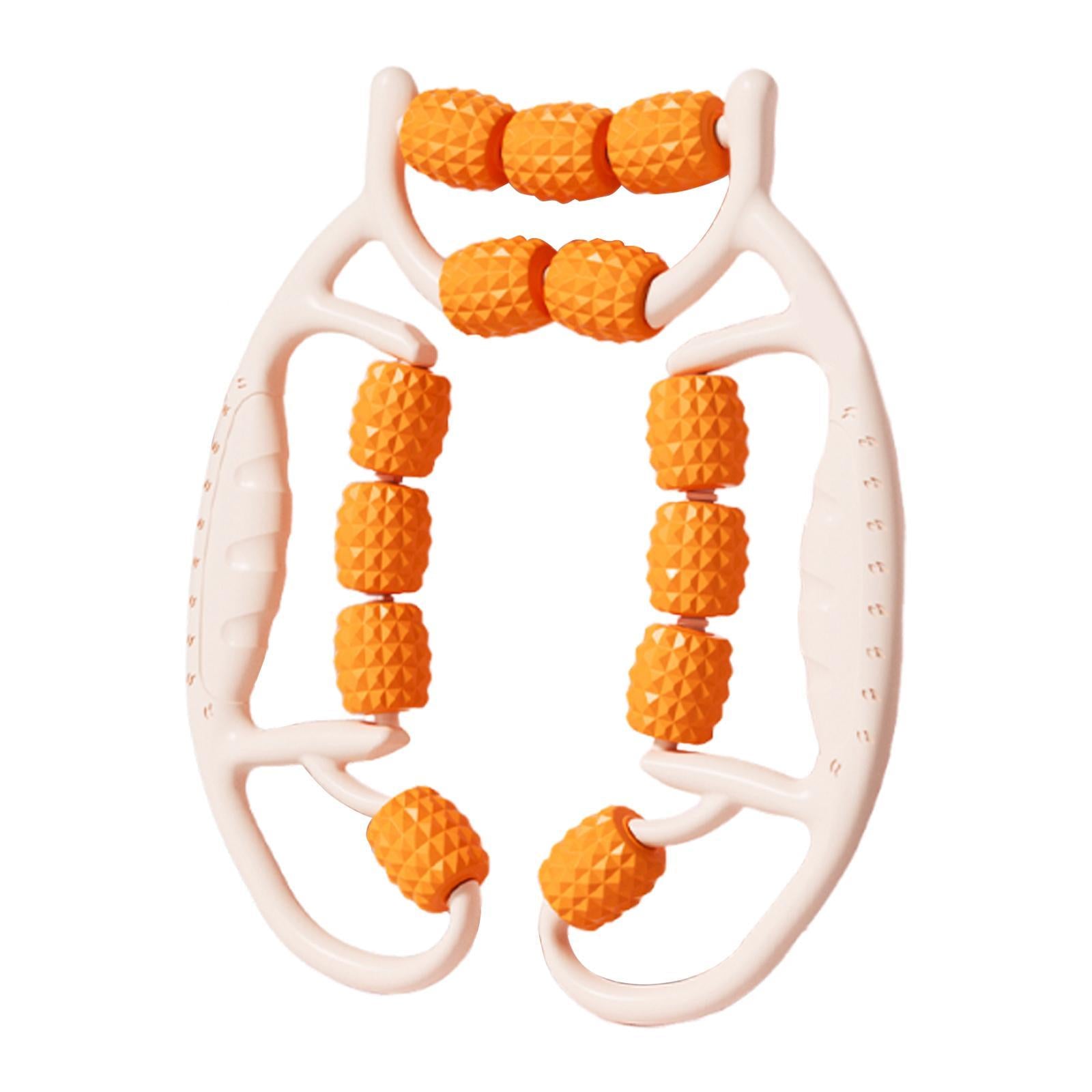 Portable 13 Wheels Leg Massage Roller for Indoor Sports Bodybuilding Workout Orange