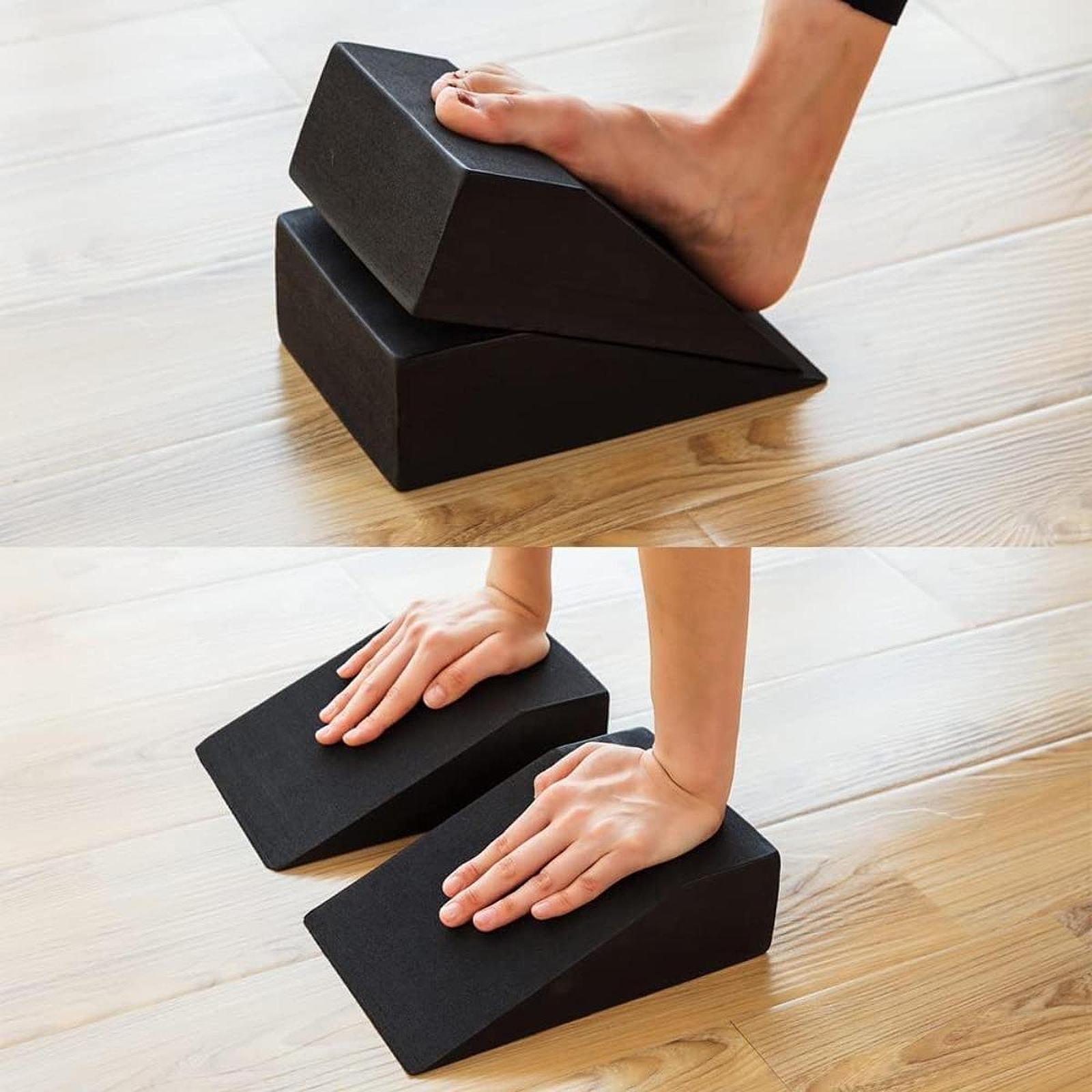 2x Squat Wedge Blocks Slant Boards for Weightlifting Balancing Indoor Sports