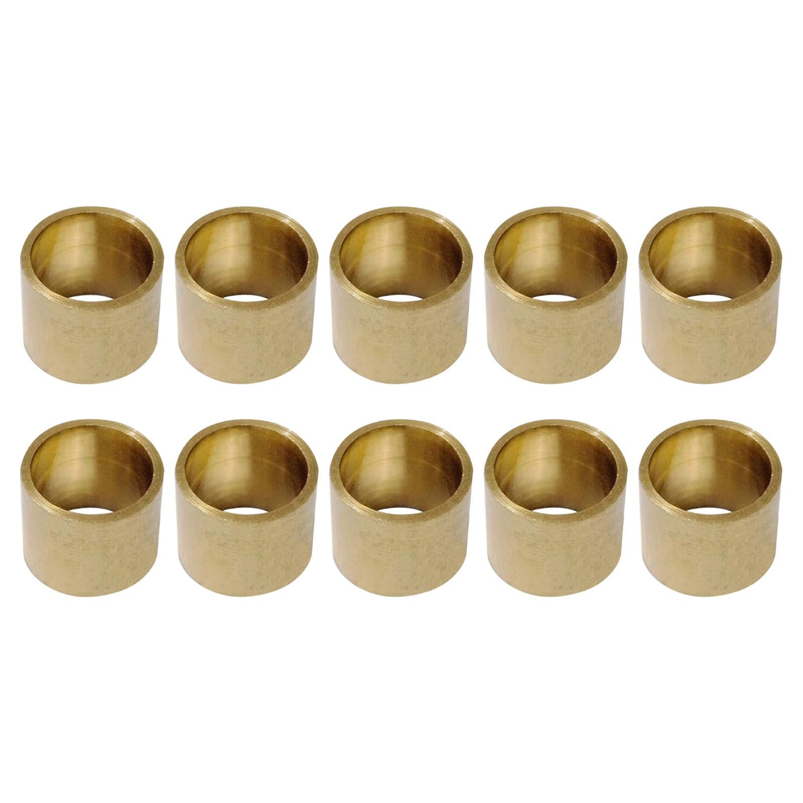 10 Pieces Brass Pool Cue Ferrules Repair Tools for Outdoor Sports Indoor 10mm Dia