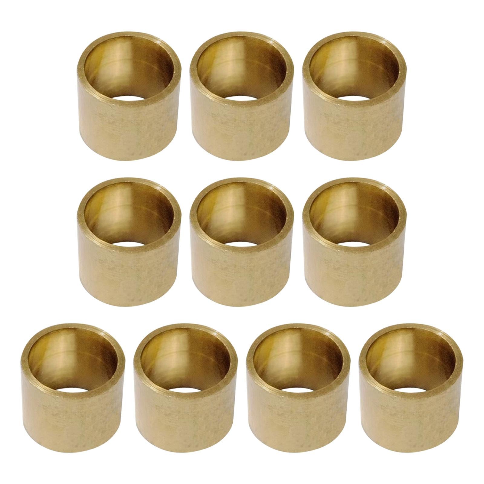 10 Pieces Brass Pool Cue Ferrules Repair Tools for Outdoor Sports Indoor 11mm Dia