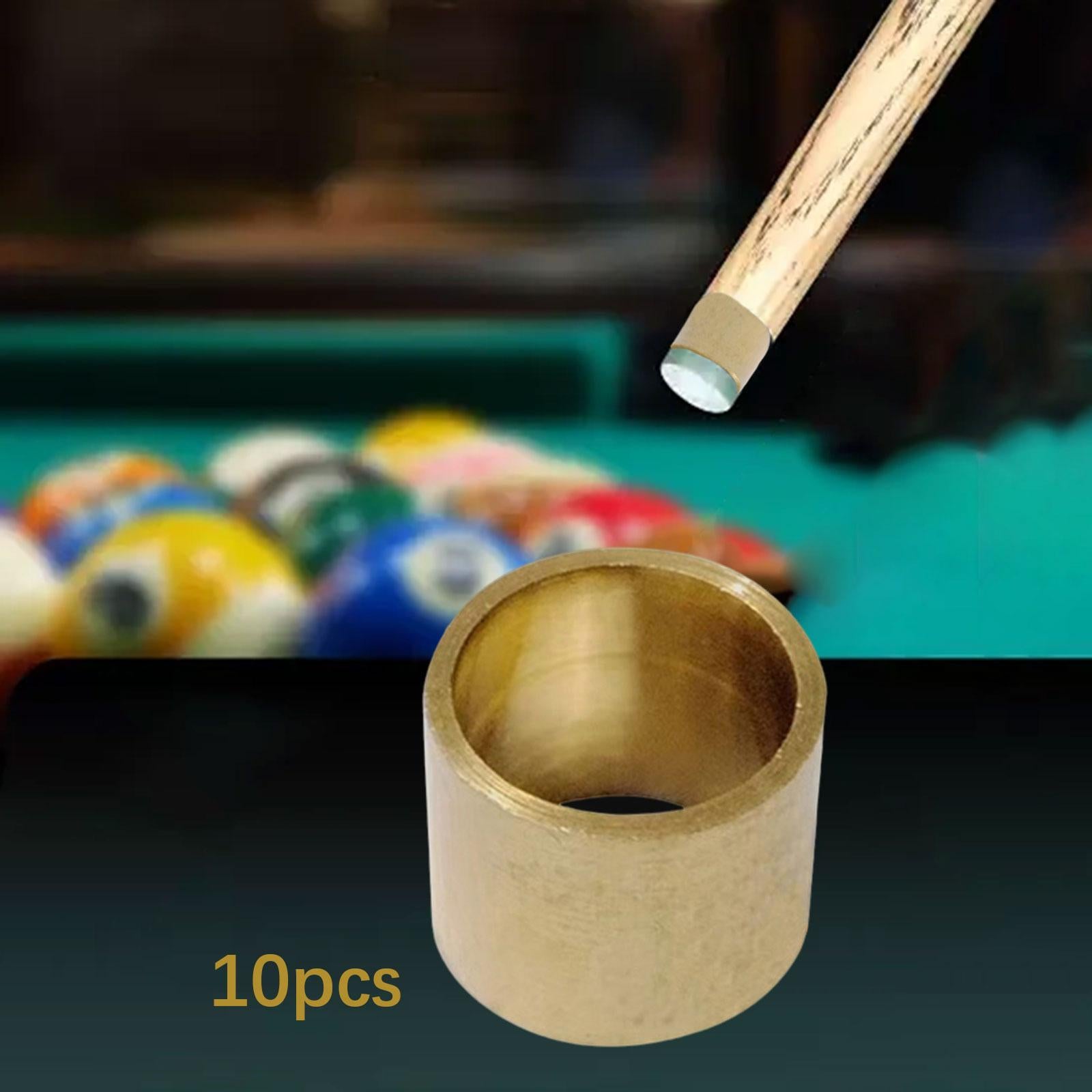 10 Pieces Brass Pool Cue Ferrules Repair Tools for Outdoor Sports Indoor 12mm Dia