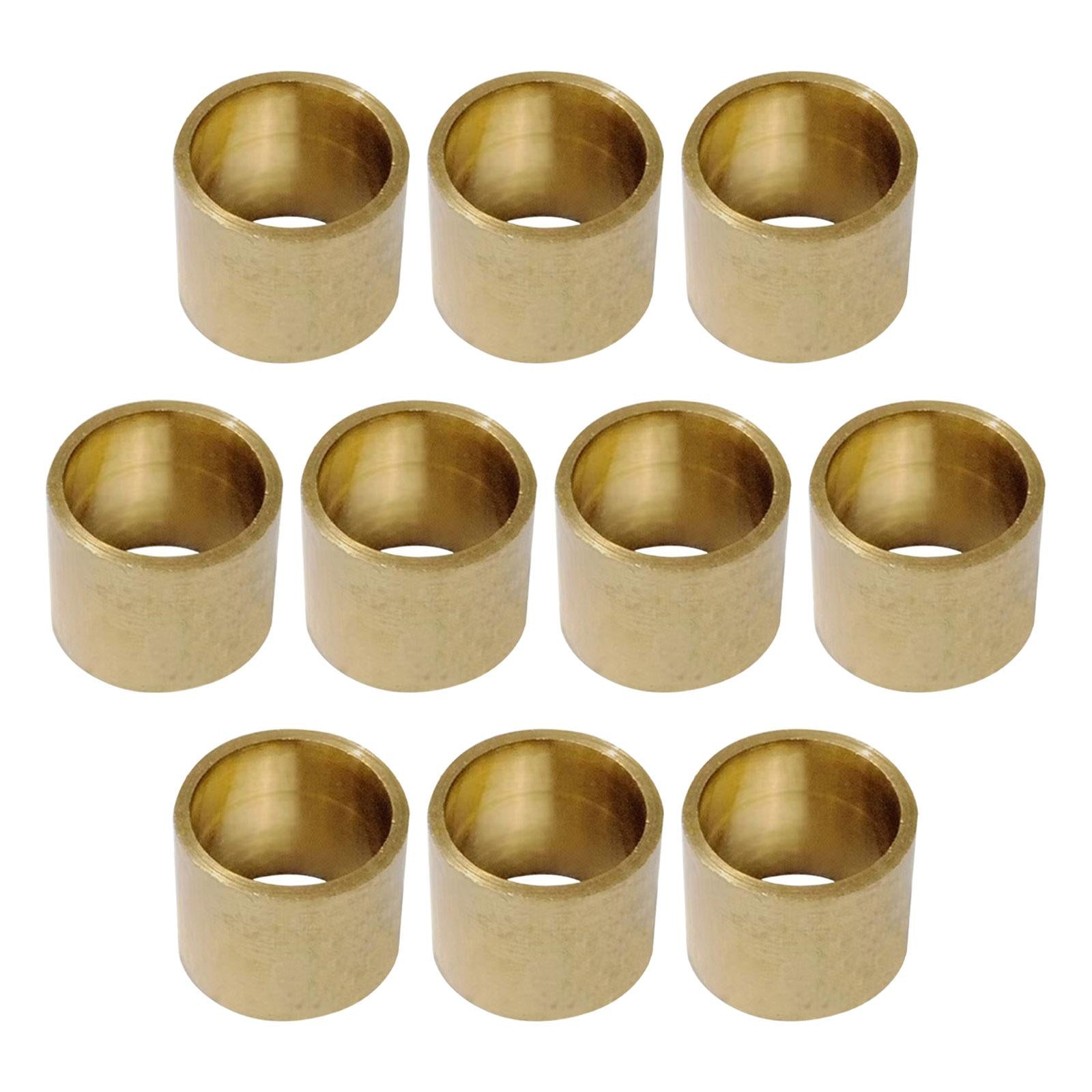 10 Pieces Brass Pool Cue Ferrules Repair Tools for Outdoor Sports Indoor 13mm Dia
