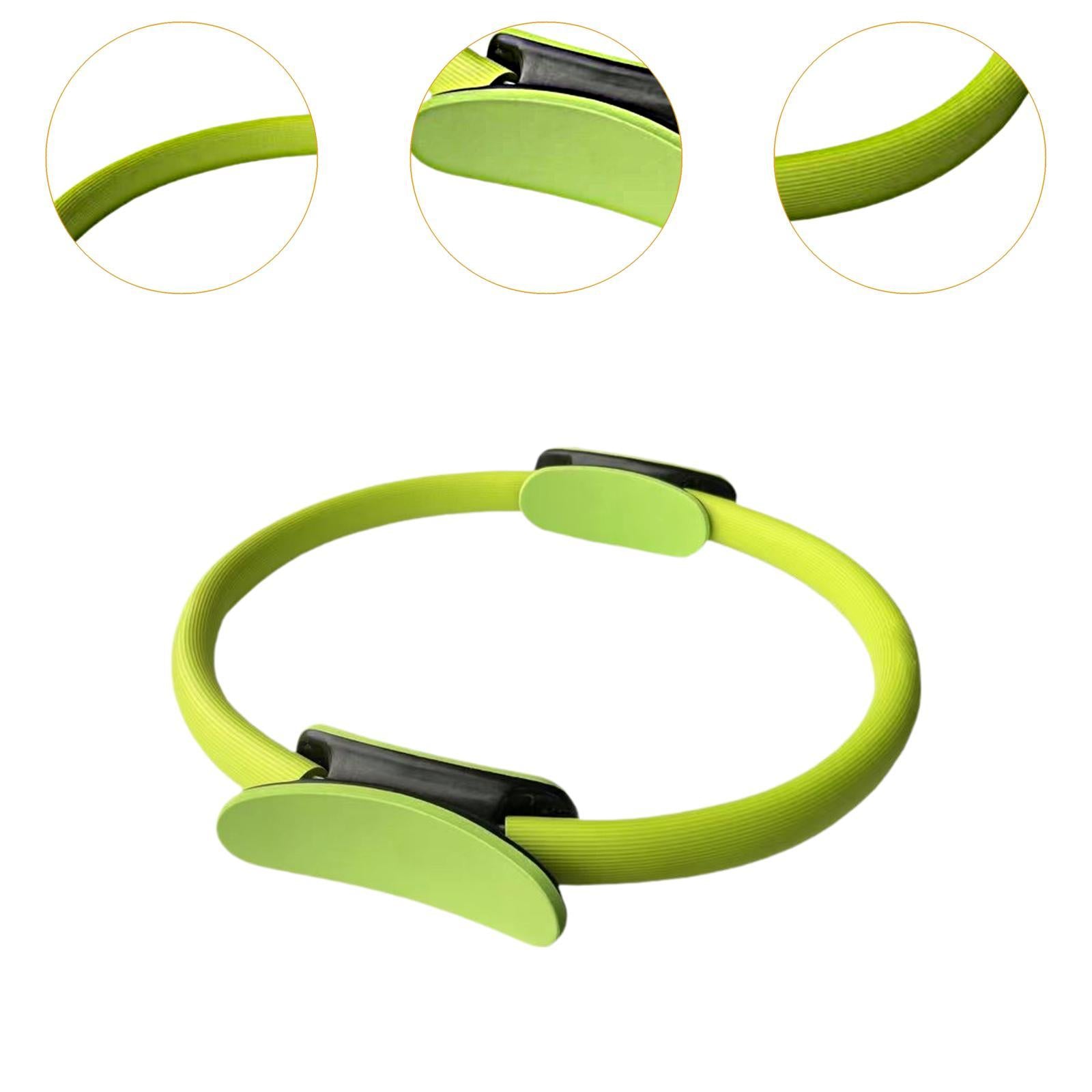 Pilates Ring Circle Workout for Women Men for Back Abdominal Muscle Shoulder Green