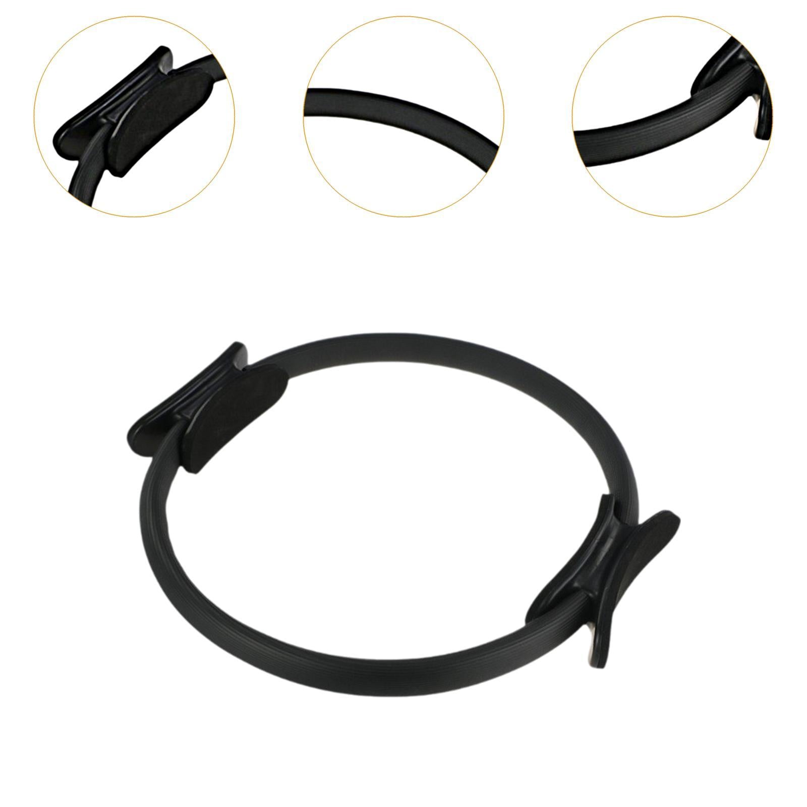 Pilates Ring Circle Workout for Women Men for Back Abdominal Muscle Shoulder Black