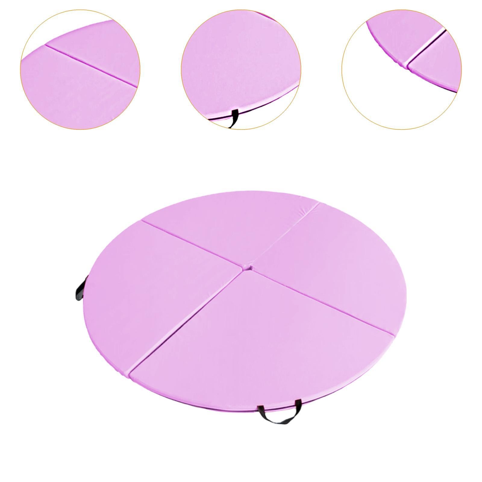 Folding Pole Dance Mat Portable Foldable Yoga Mat for Fitness Studio Workout Pink