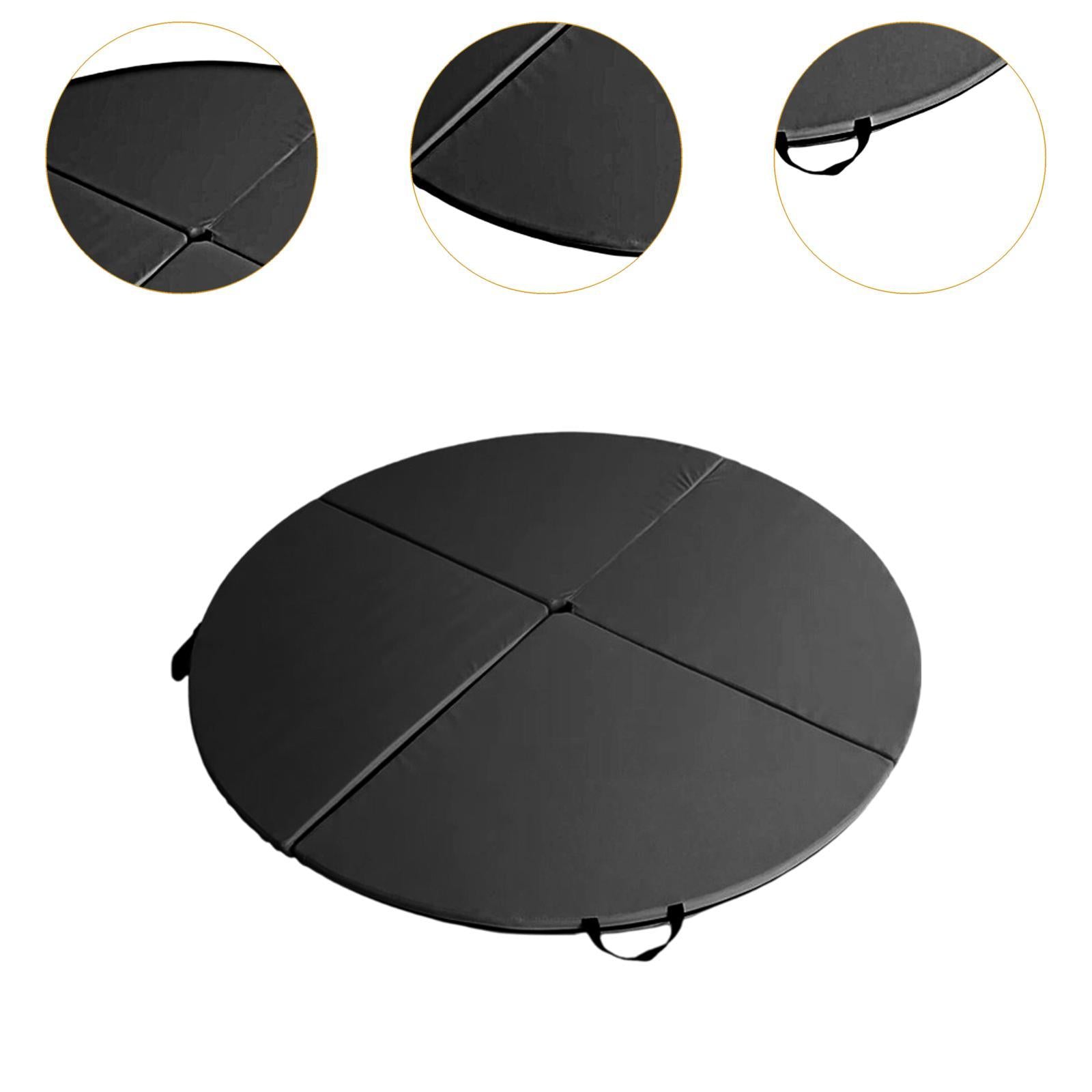 Folding Pole Dance Mat Portable Foldable Yoga Mat for Fitness Studio Workout Black