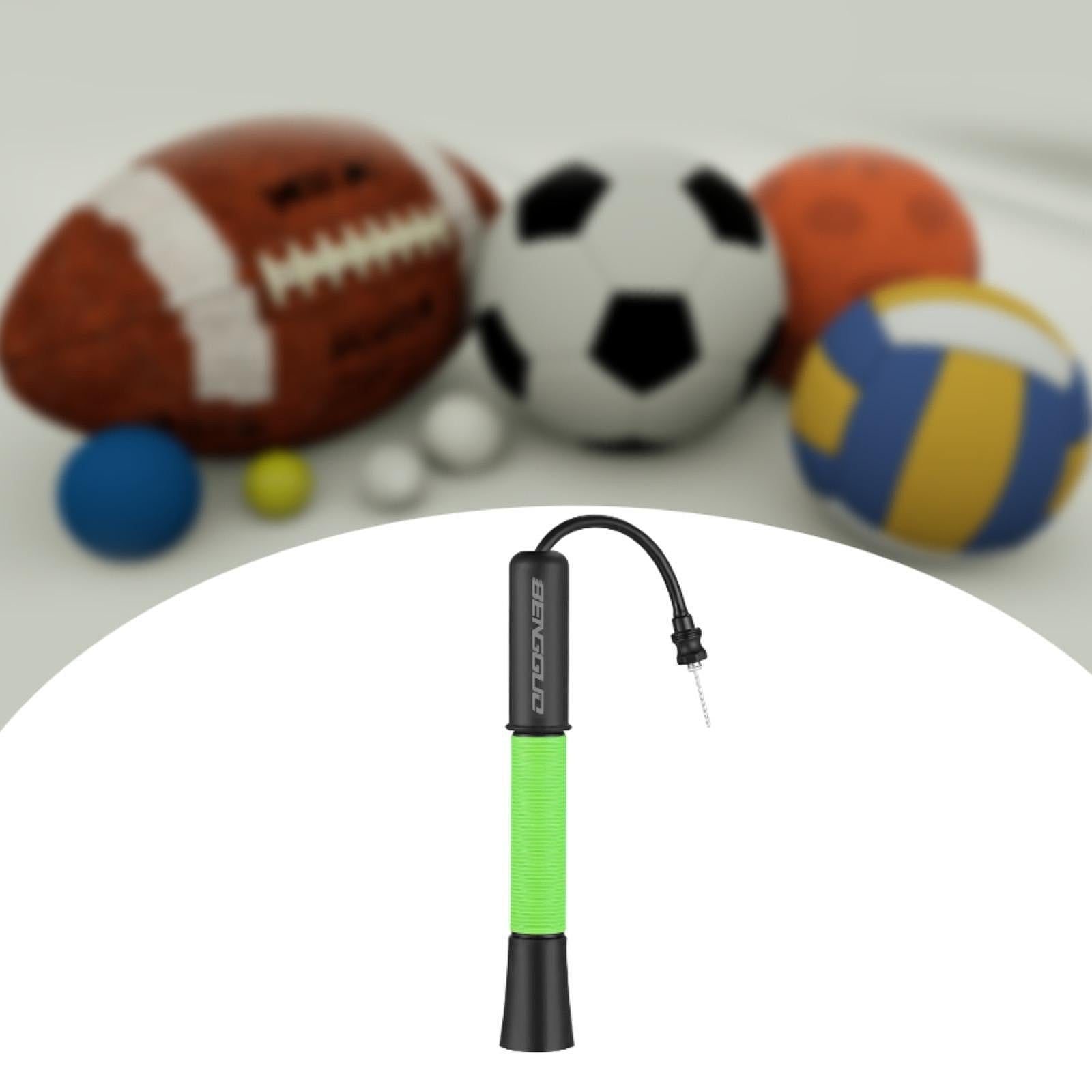 Ball Pump Convenient Manual Pump Air Pump for Rugby Ball Sports Balls Soccer Black and Green