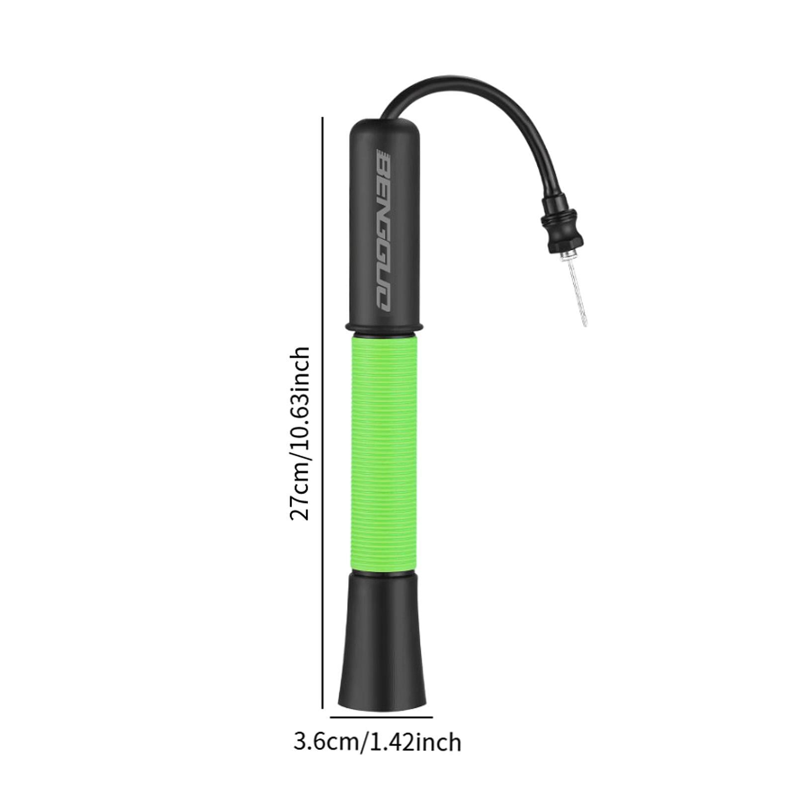 Ball Pump Convenient Manual Pump Air Pump for Rugby Ball Sports Balls Soccer Black and Green