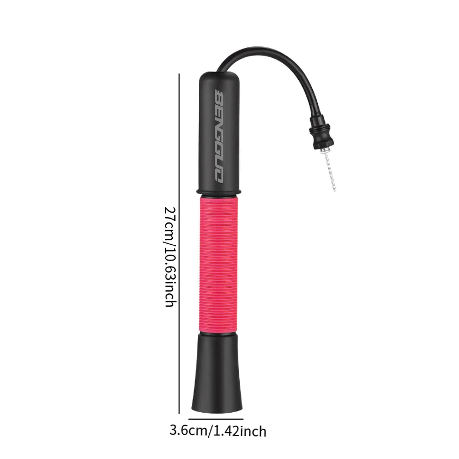 Ball Pump Convenient Manual Pump Air Pump for Rugby Ball Sports Balls Soccer Black and Red