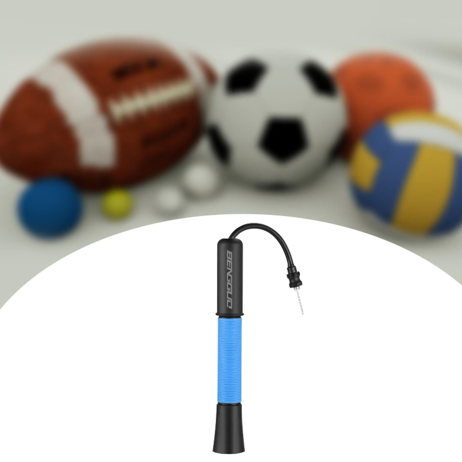 Ball Pump Convenient Manual Pump Air Pump for Rugby Ball Sports Balls Soccer Black and Blue