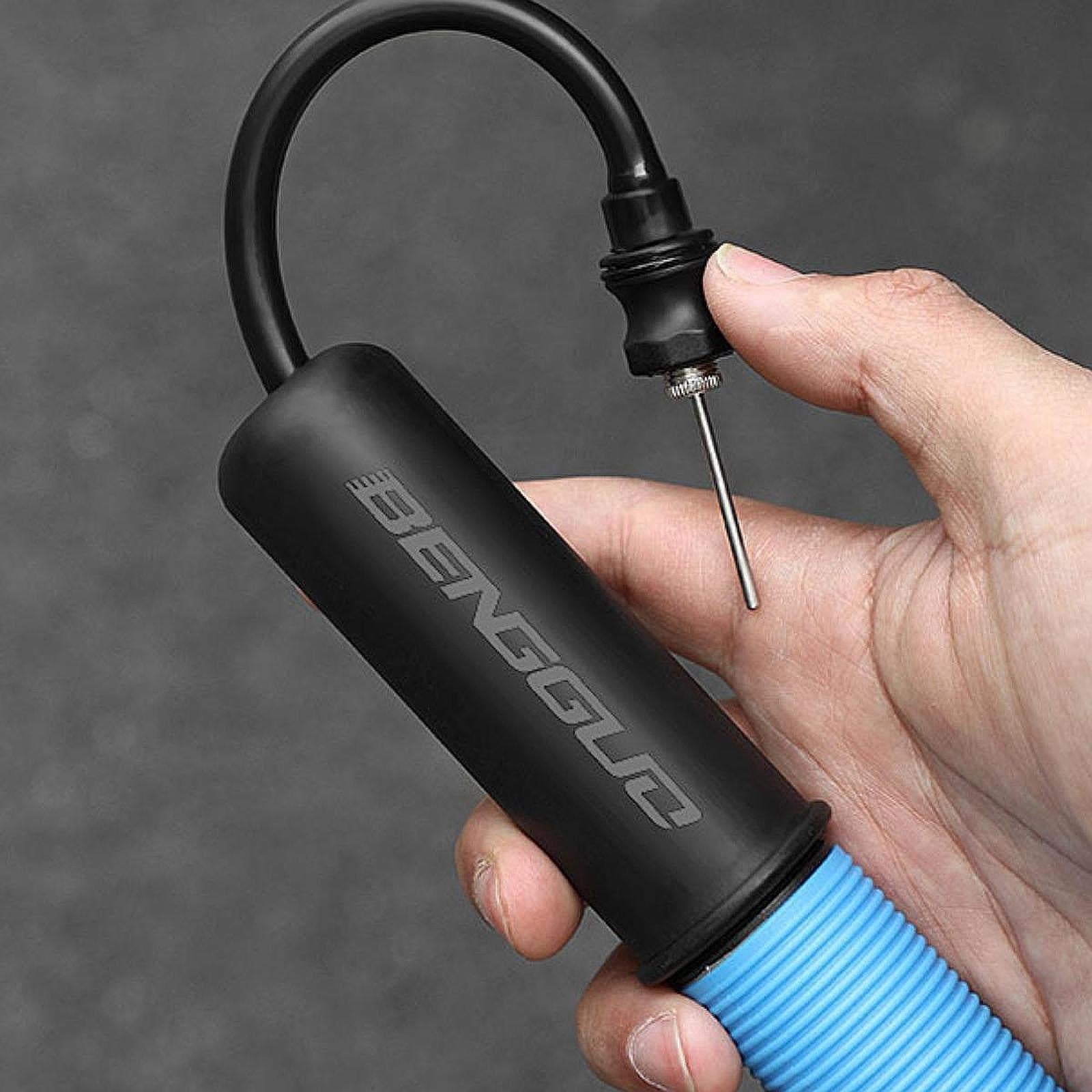 Ball Pump Convenient Manual Pump Air Pump for Rugby Ball Sports Balls Soccer Black and Blue