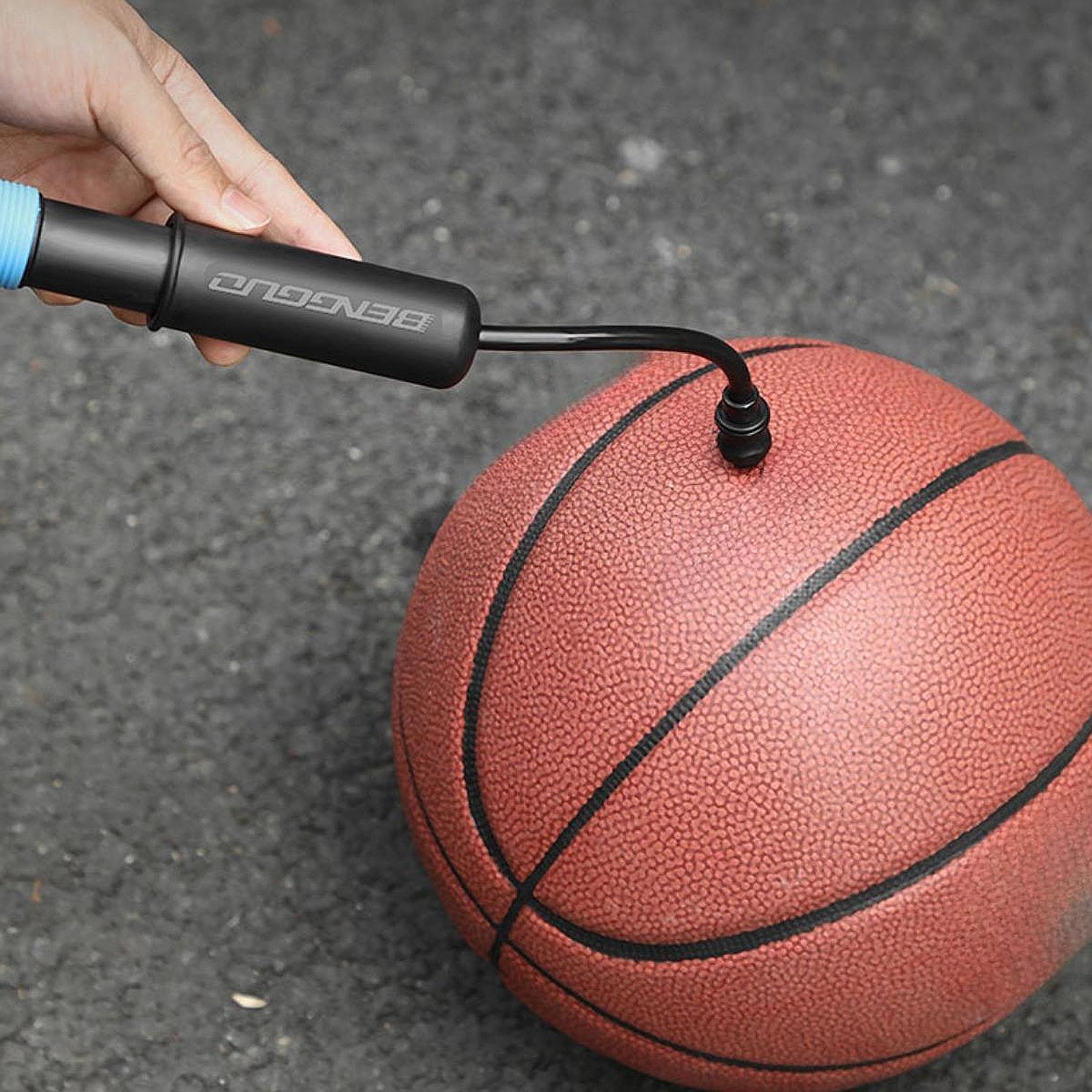 Ball Pump Convenient Manual Pump Air Pump for Rugby Ball Sports Balls Soccer Black and Blue