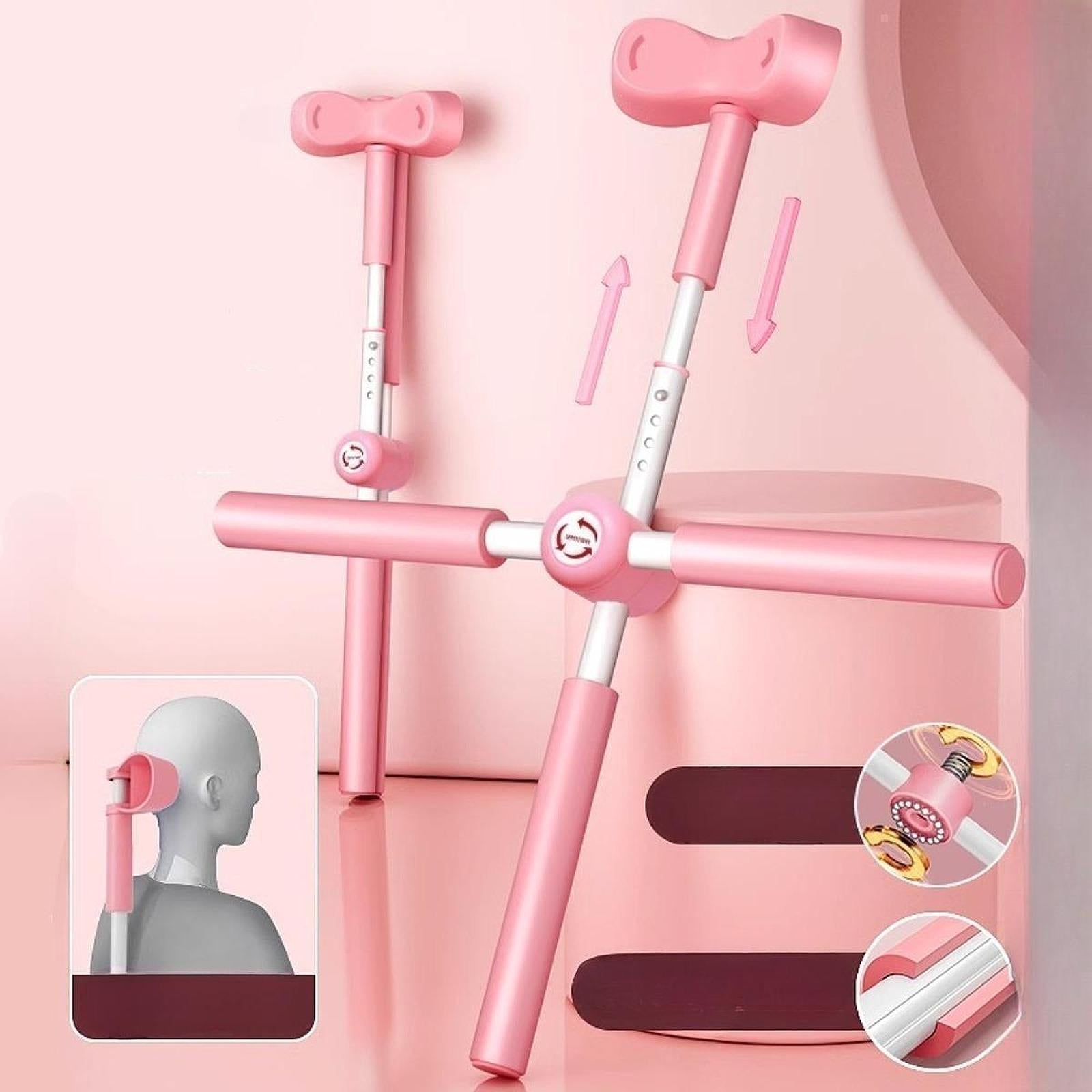 Yoga Stick Comfortable Headrest Four Adjustable Levels Dance Cross Open Back Pink