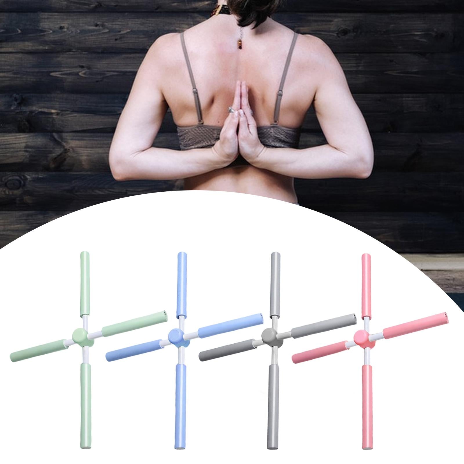 Yoga Stick Adjustable Gift Office Home Gym Fitness Hunchback Artifact Green