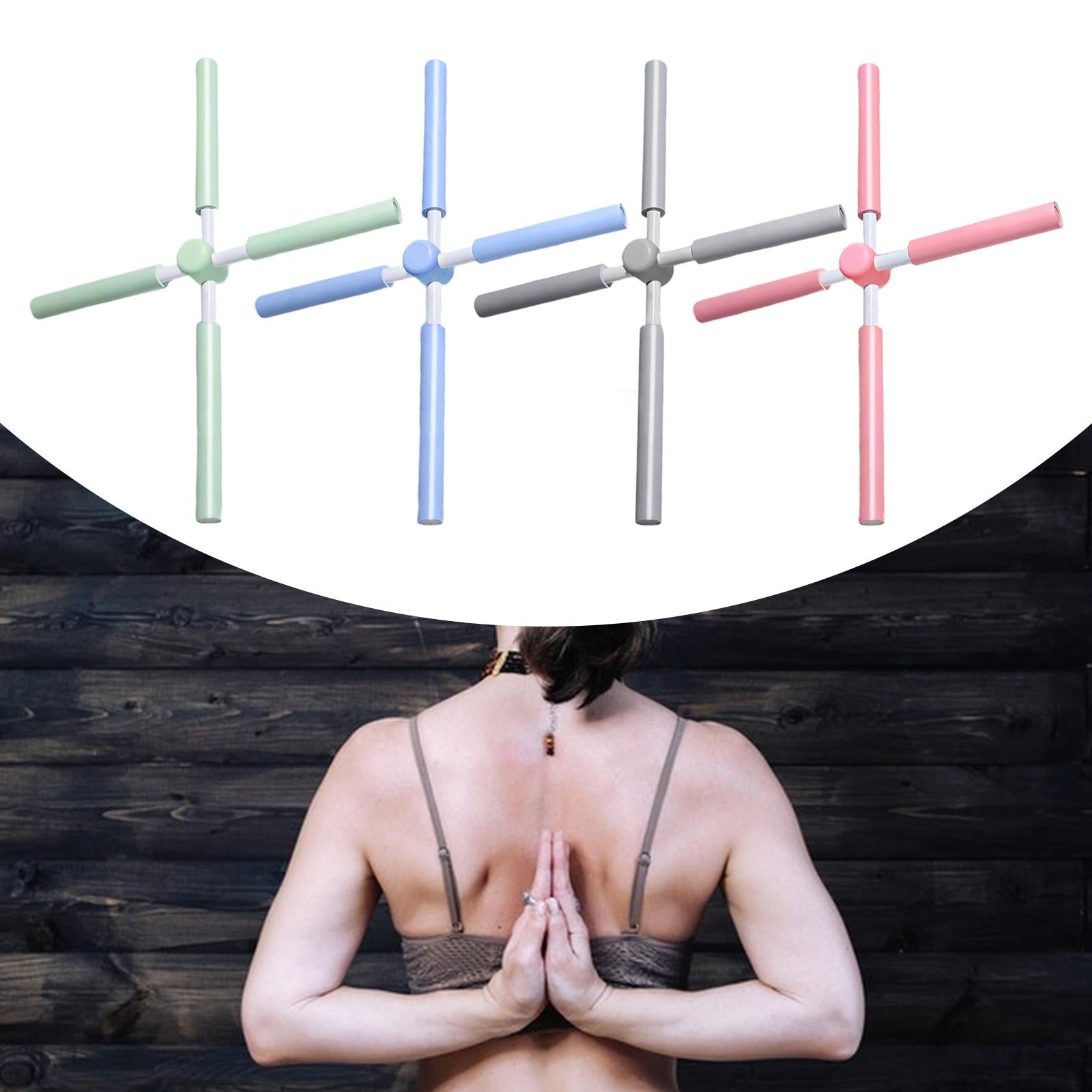 Yoga Stick Adjustable Gift Office Home Gym Fitness Hunchback Artifact Green