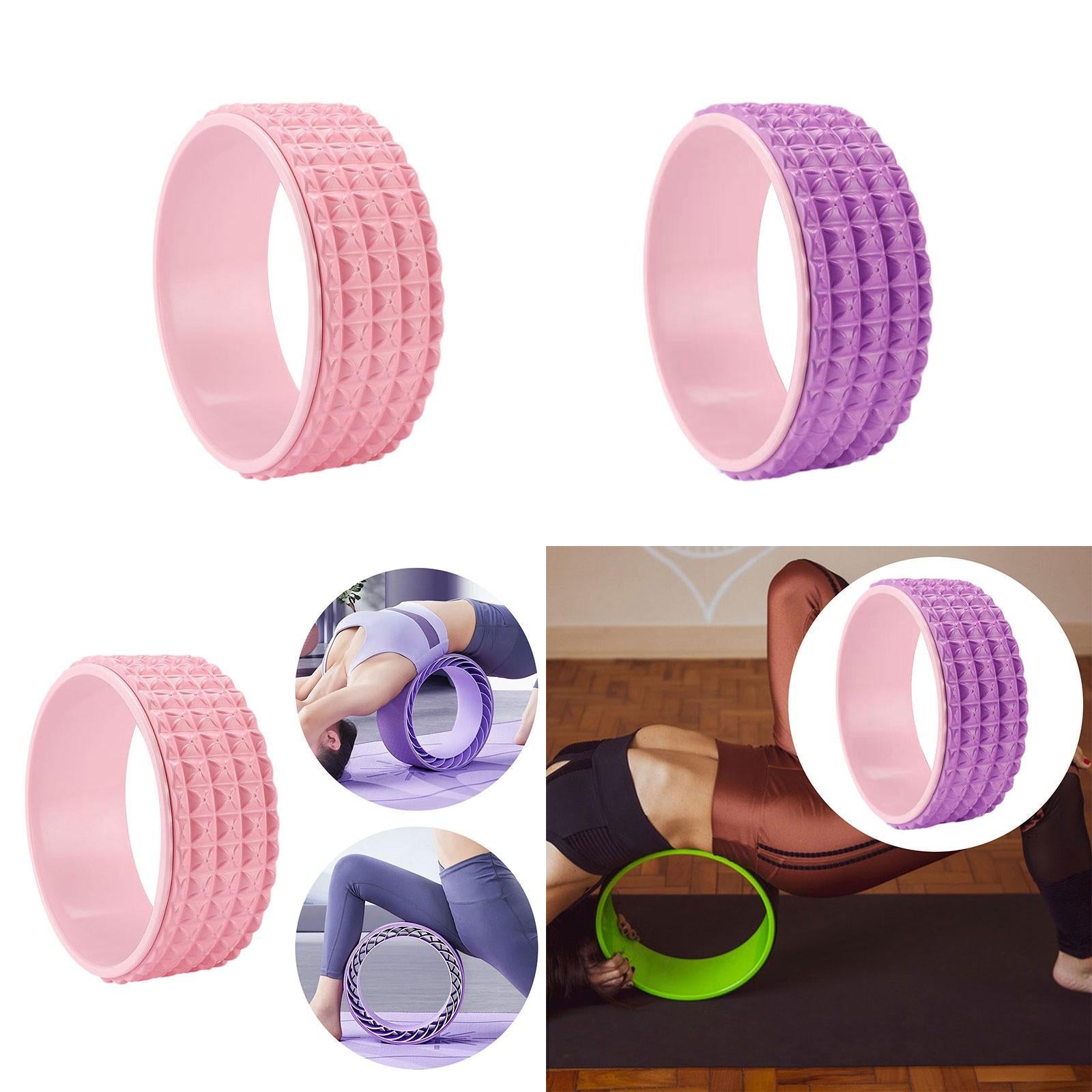 Yoga Wheel Beginners Lightweight Soft Muscle Wheel Back Stretching Equipment Pink