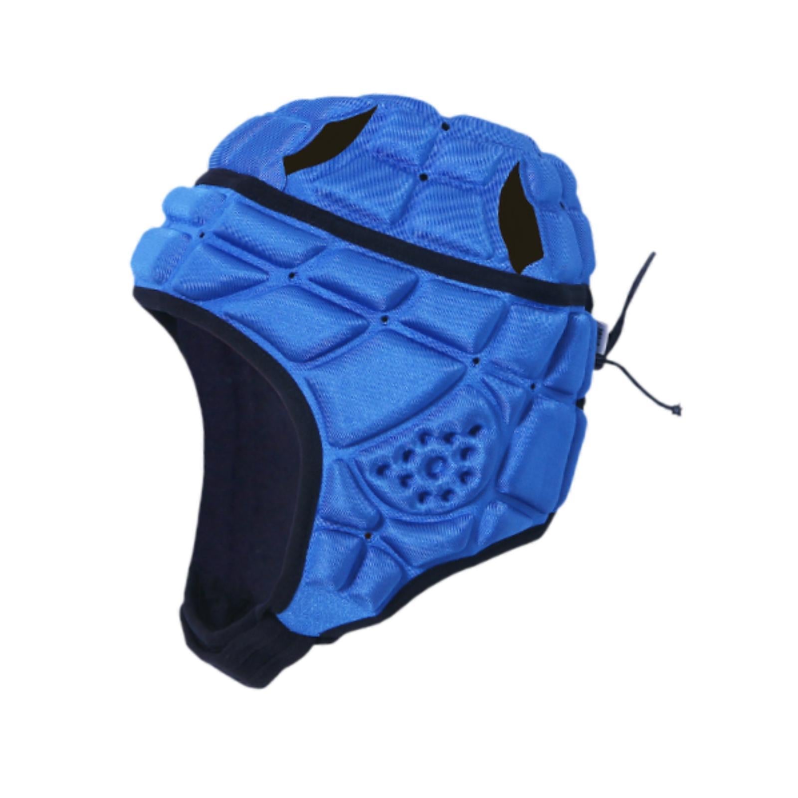 Rugby Helmet Ultralight Shockproof Protective Cap for Training Soccer Adults Blue