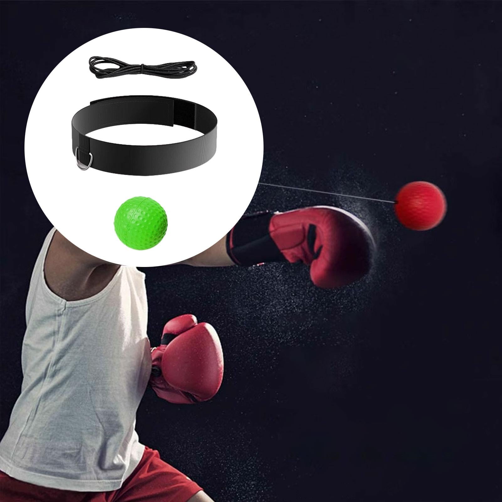 Boxing Reflex Ball Headband Adults Boxing Gear for Exercise Workout Home Gym Green Ball