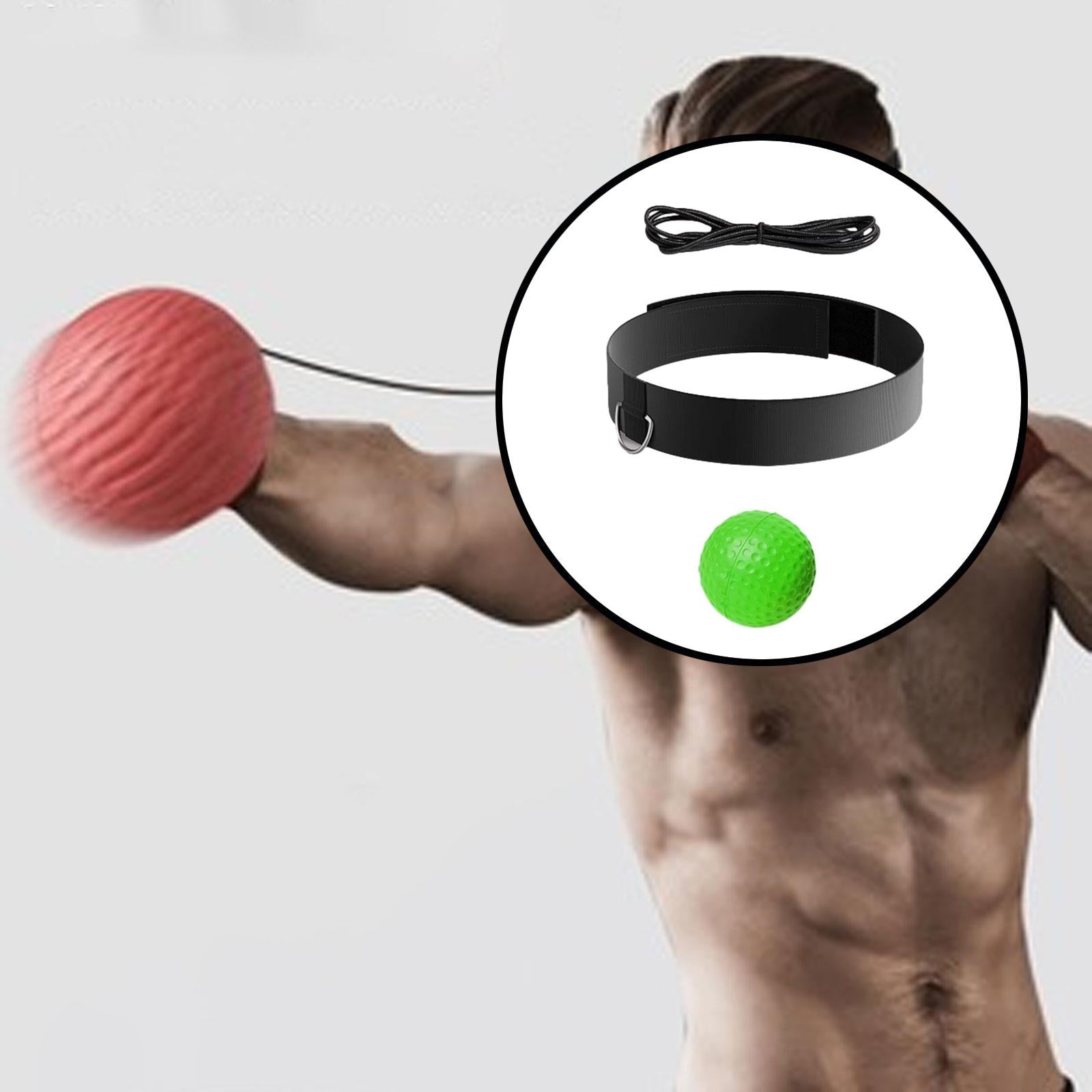 Boxing Reflex Ball Headband Adults Boxing Gear for Exercise Workout Home Gym Green Ball