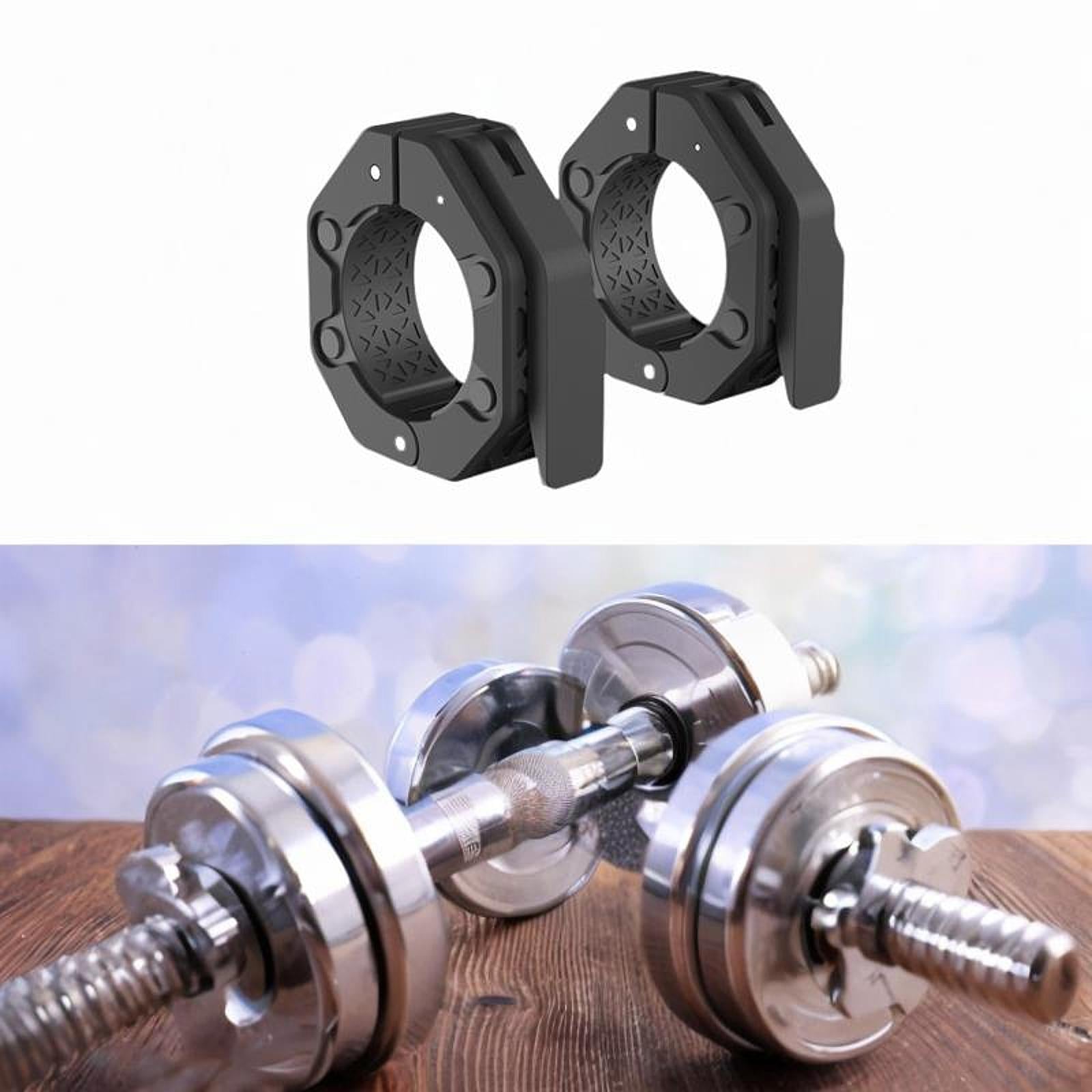 2 Pieces Barbell Collars Barbell Lock Collar Clips for Home Gym Dumbbell Bar Black