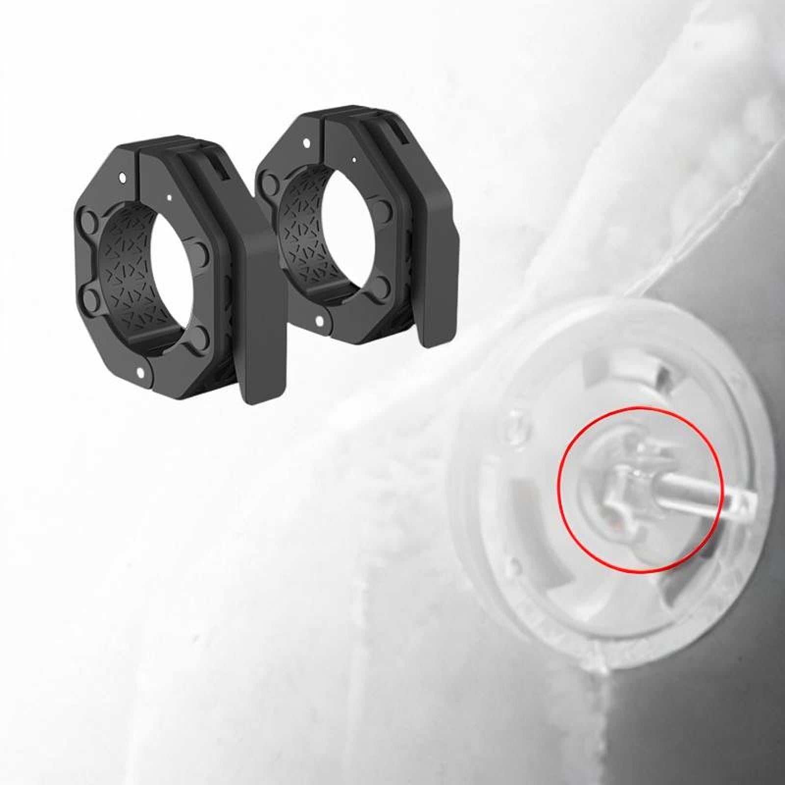 2 Pieces Barbell Collars Barbell Lock Collar Clips for Home Gym Dumbbell Bar Black