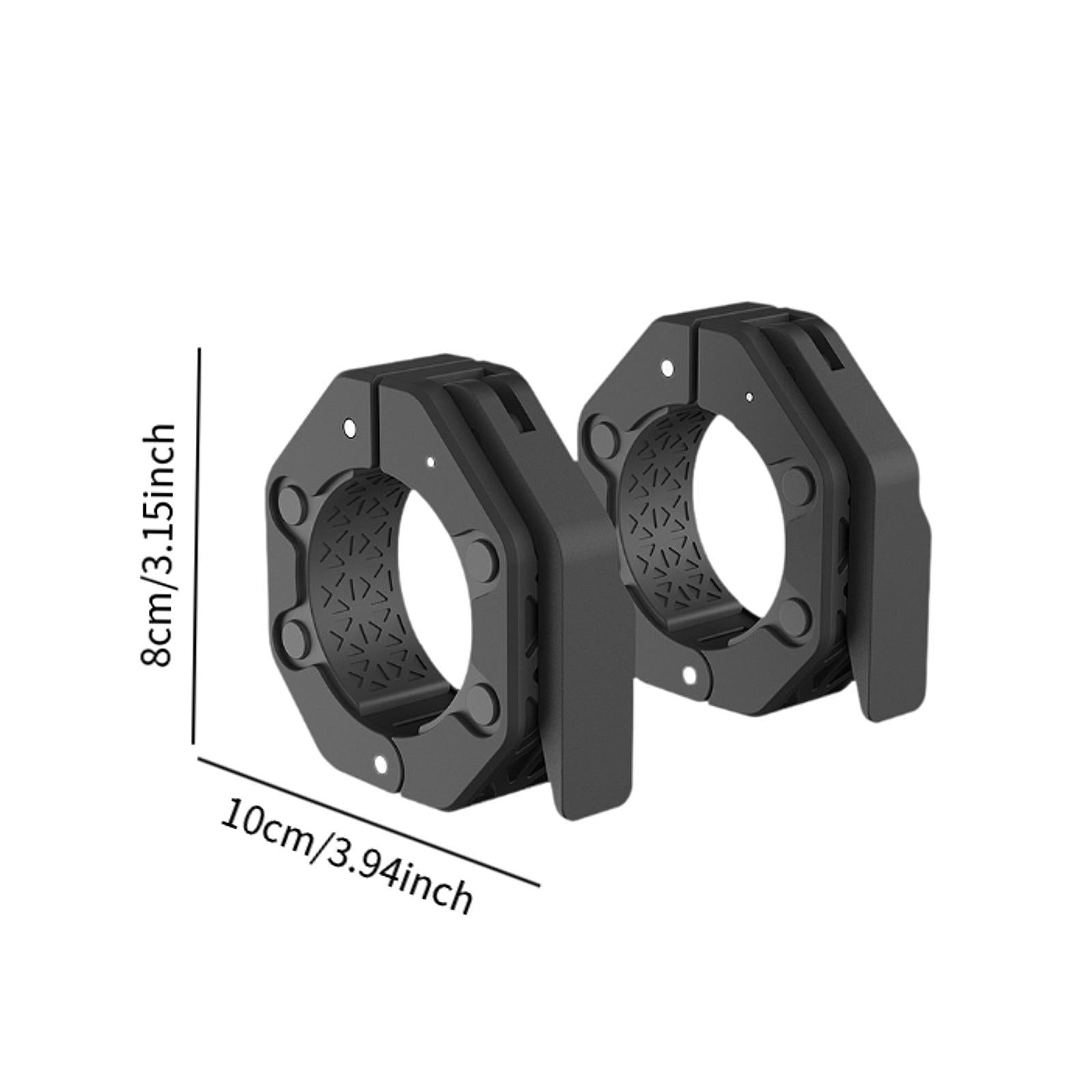 2 Pieces Barbell Collars Barbell Lock Collar Clips for Home Gym Dumbbell Bar Black