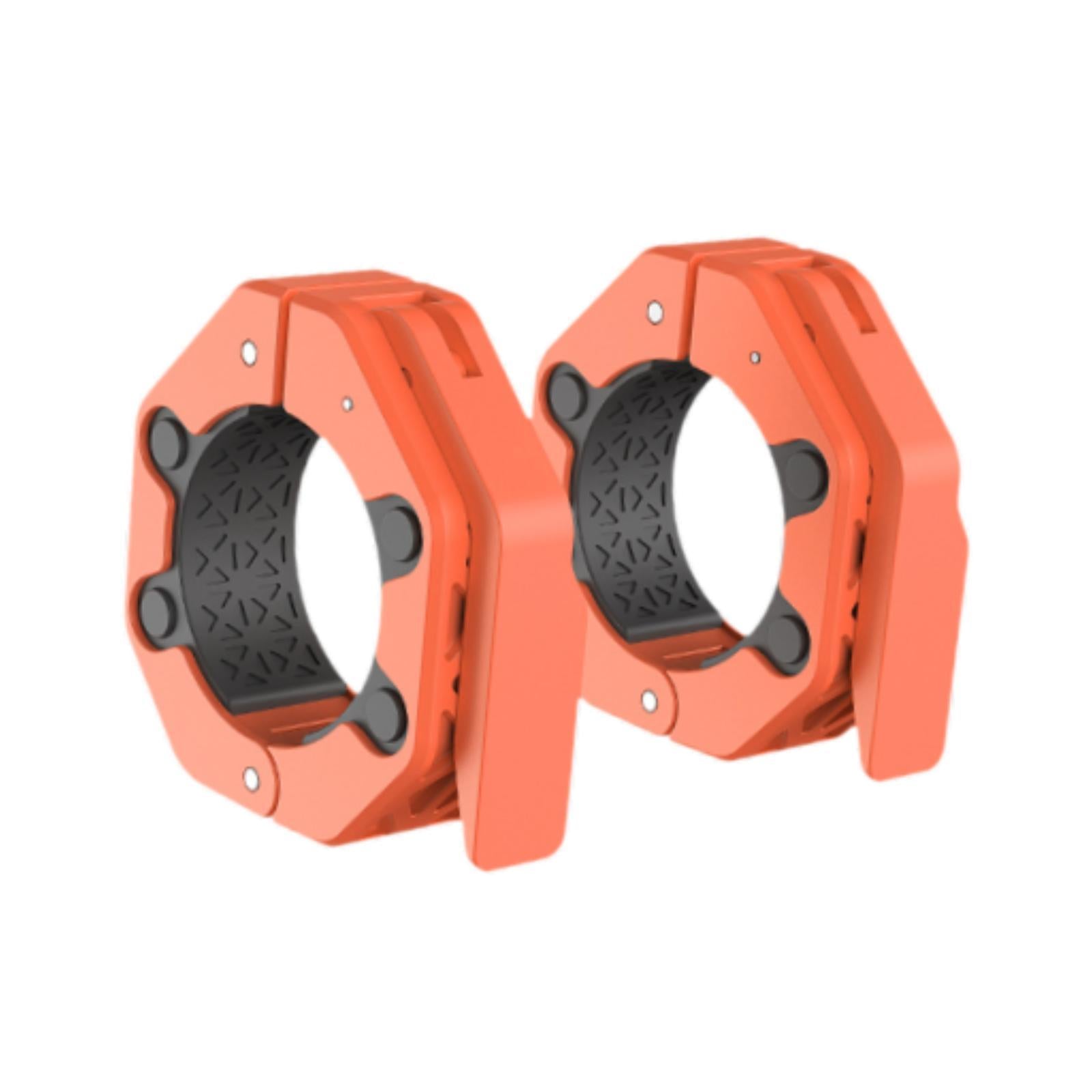 2 Pieces Barbell Collars Barbell Lock Collar Clips for Home Gym Dumbbell Bar Orange