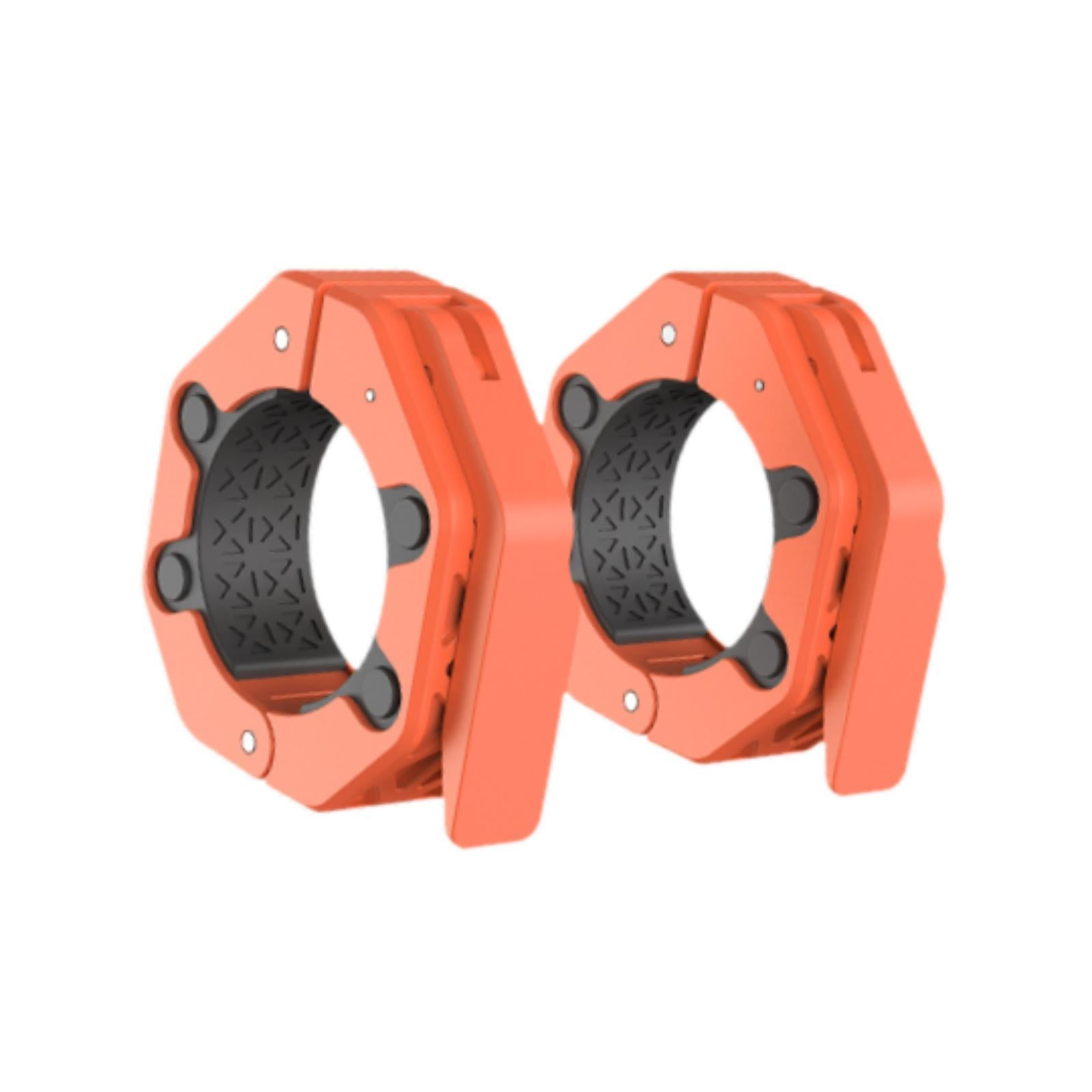2 Pieces Barbell Collars Barbell Lock Collar Clips for Home Gym Dumbbell Bar Orange