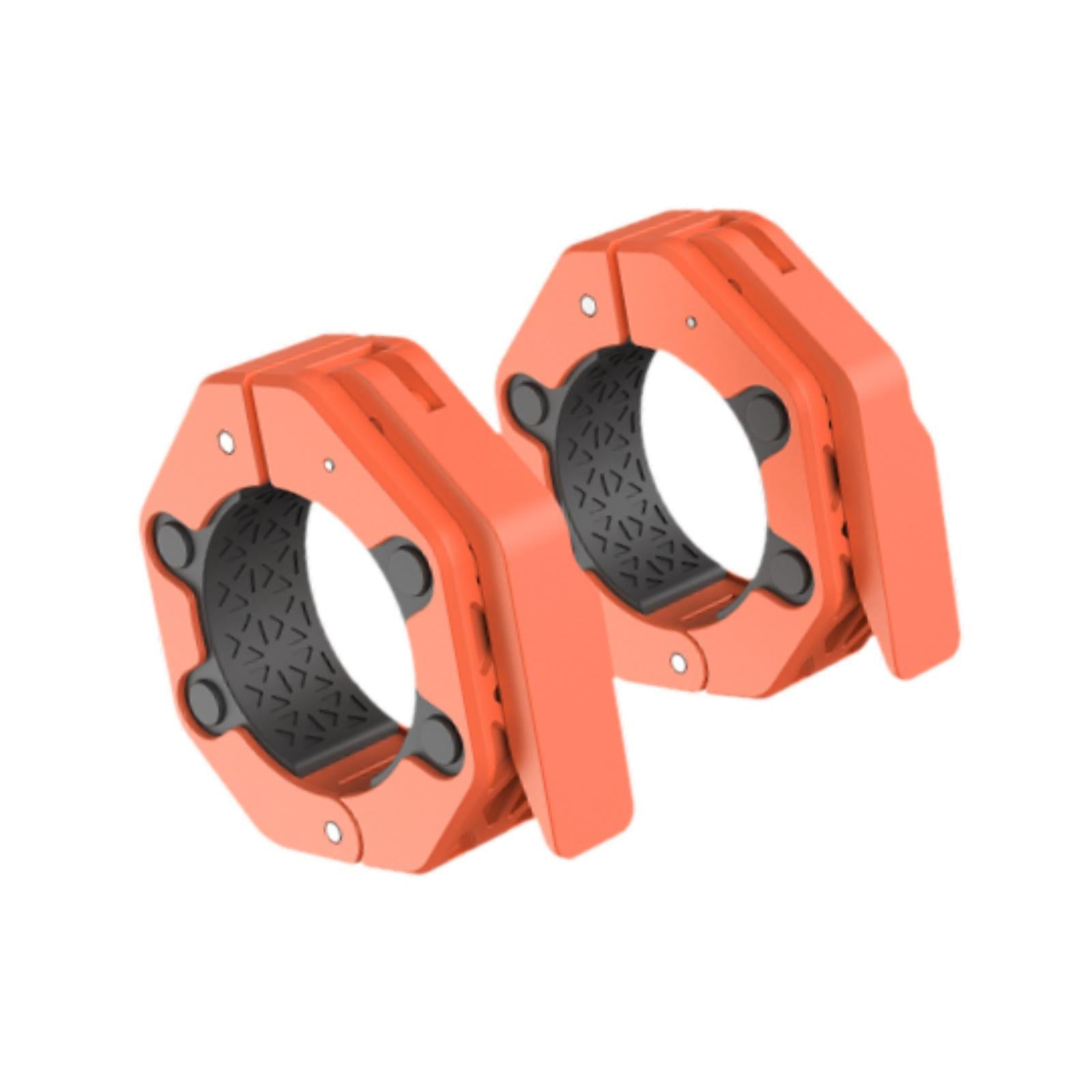 2 Pieces Barbell Collars Barbell Lock Collar Clips for Home Gym Dumbbell Bar Orange
