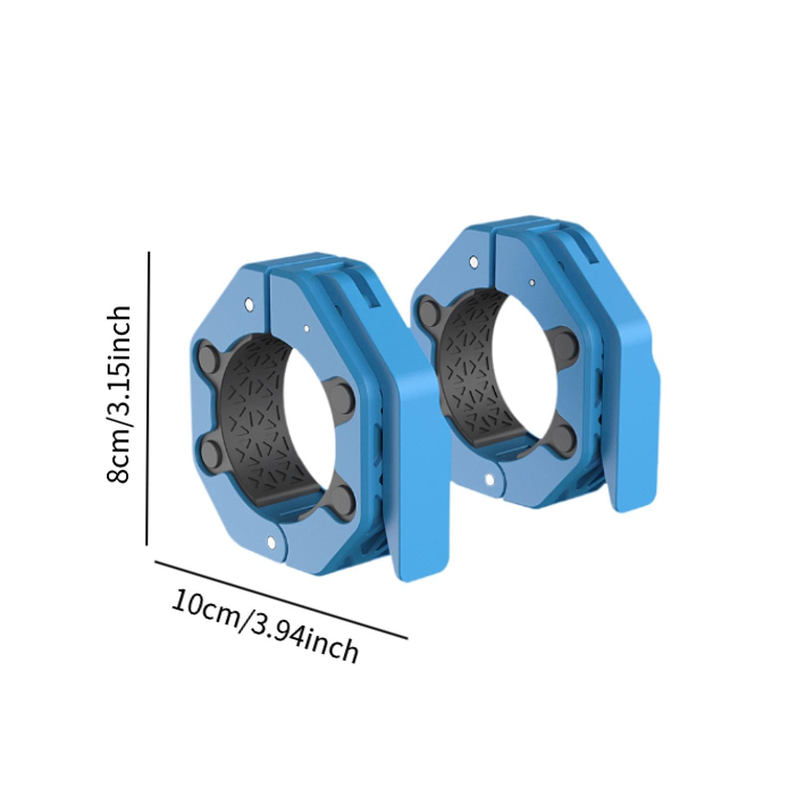 2 Pieces Barbell Collars Barbell Lock Collar Clips for Home Gym Dumbbell Bar Blue