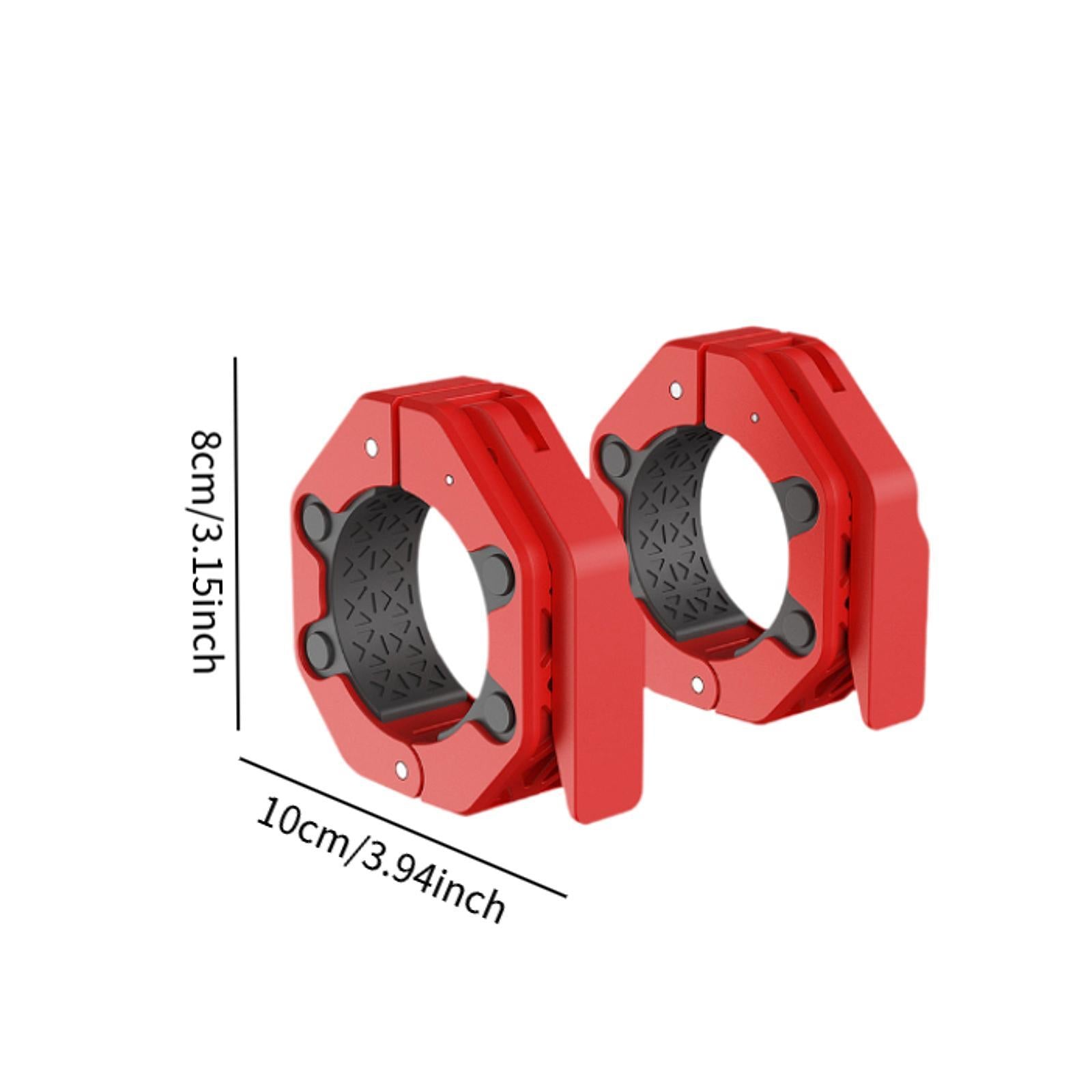 2 Pieces Barbell Collars Barbell Lock Collar Clips for Home Gym Dumbbell Bar Red