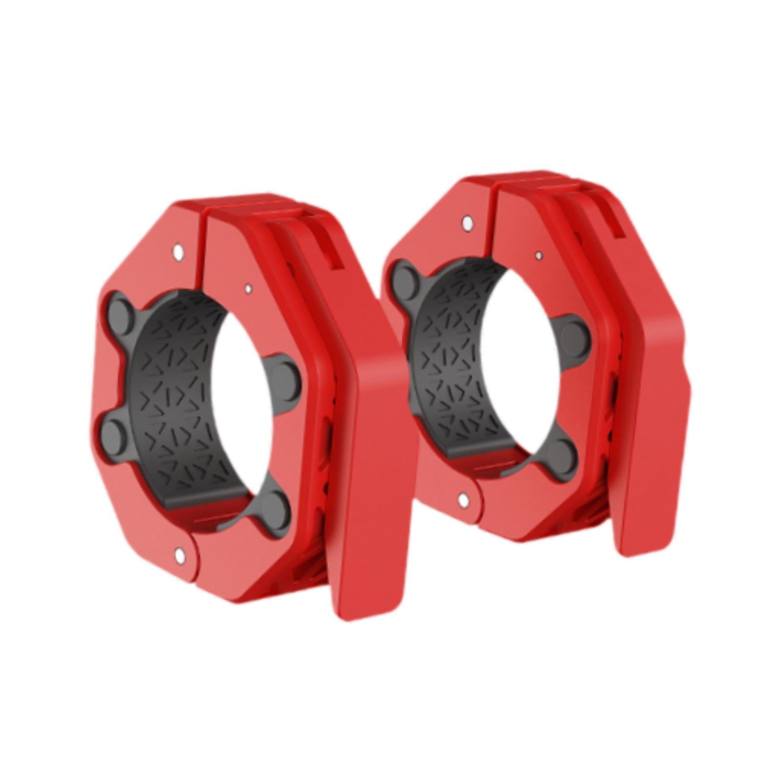 2 Pieces Barbell Collars Barbell Lock Collar Clips for Home Gym Dumbbell Bar Red
