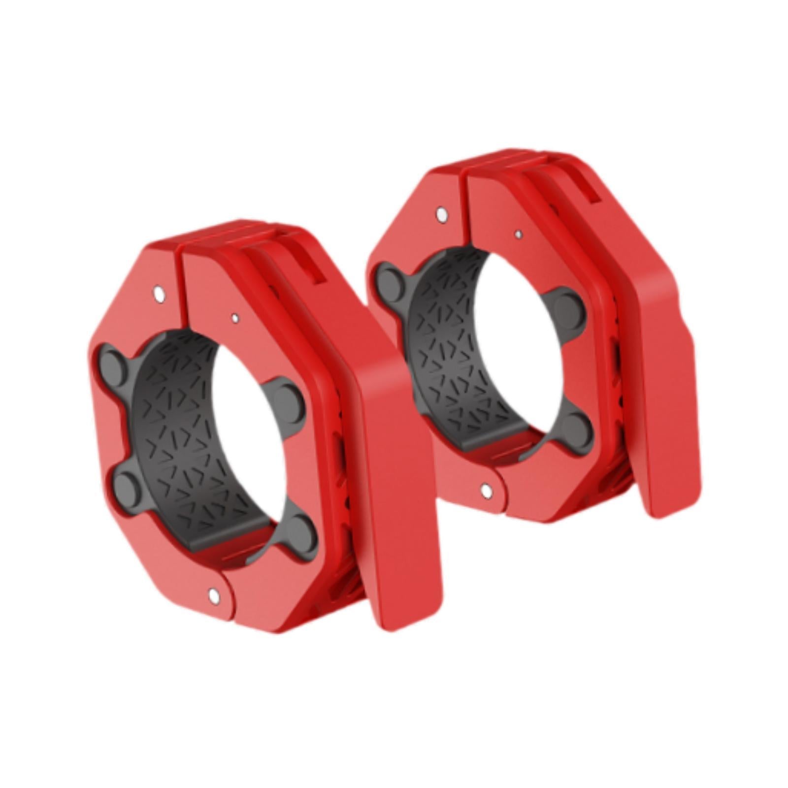 2 Pieces Barbell Collars Barbell Lock Collar Clips for Home Gym Dumbbell Bar Red