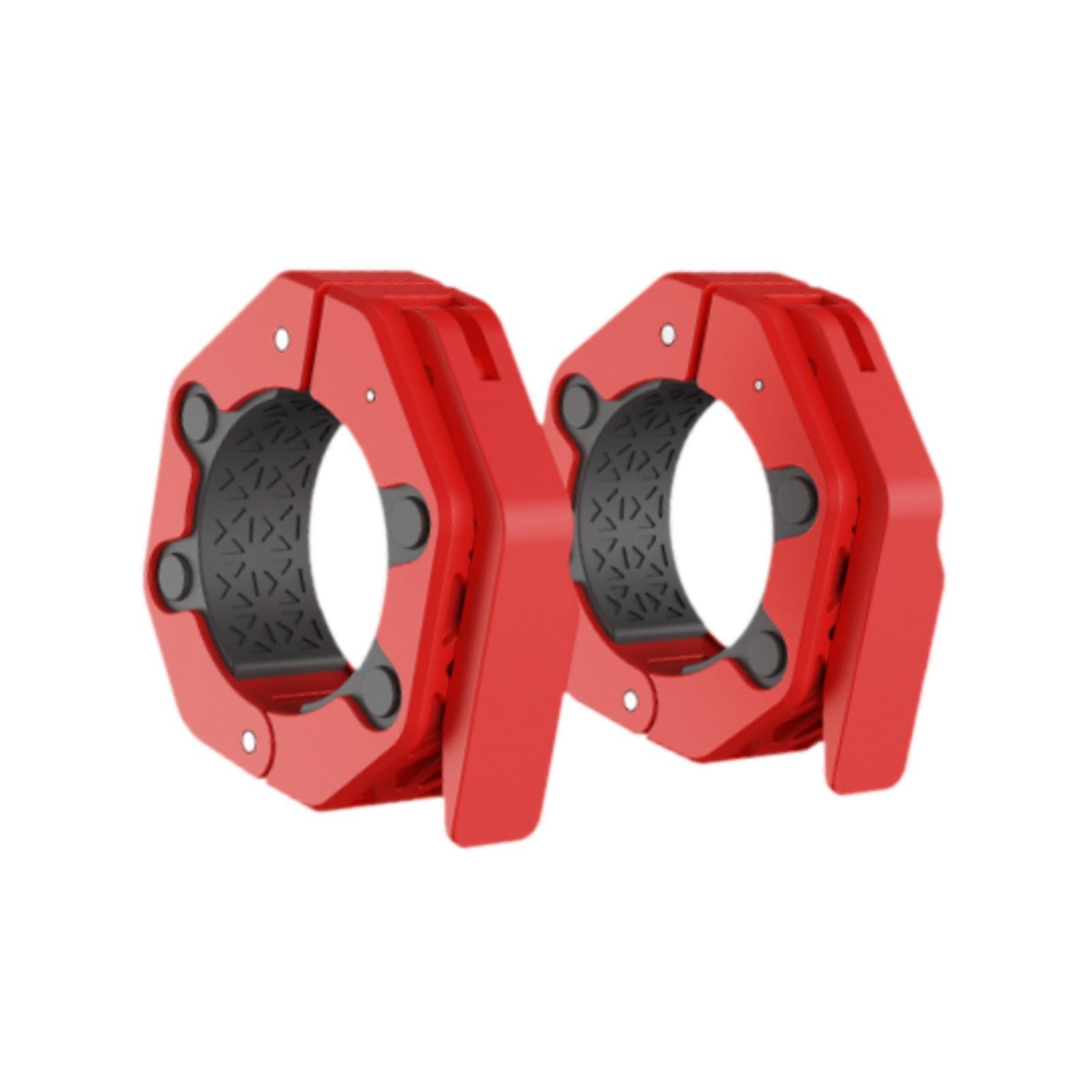 2 Pieces Barbell Collars Barbell Lock Collar Clips for Home Gym Dumbbell Bar Red