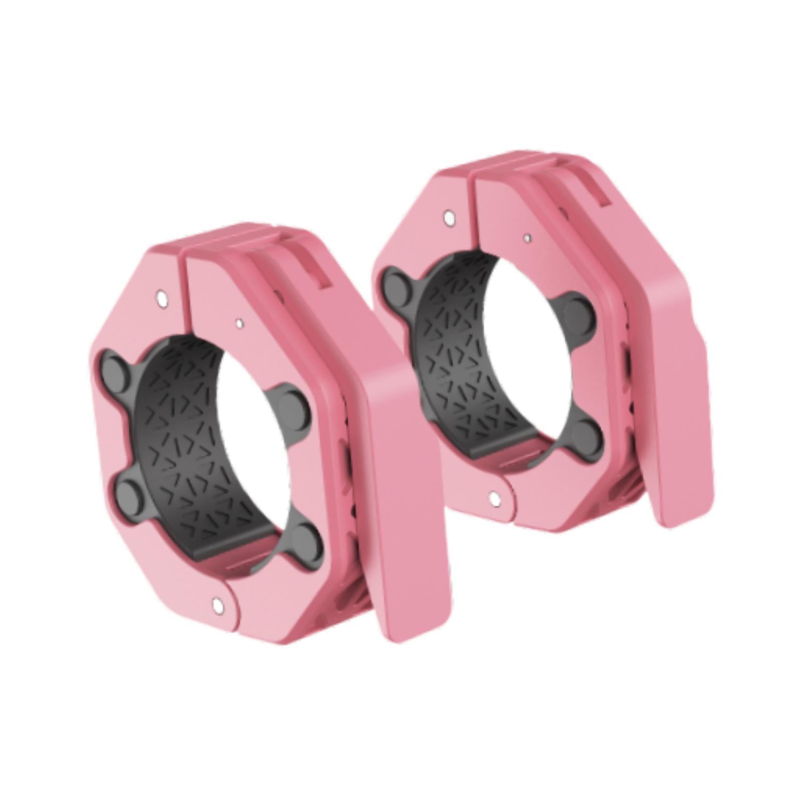 2 Pieces Barbell Collars Barbell Lock Collar Clips for Home Gym Dumbbell Bar Pink