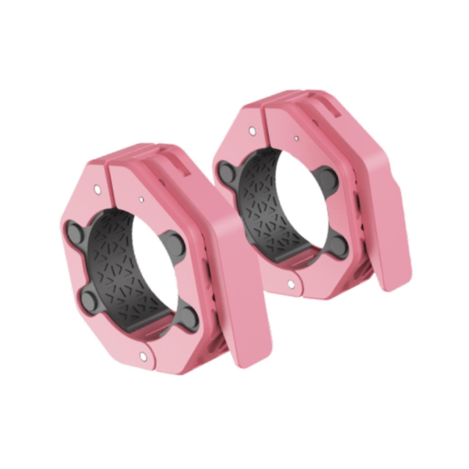 2 Pieces Barbell Collars Barbell Lock Collar Clips for Home Gym Dumbbell Bar Pink