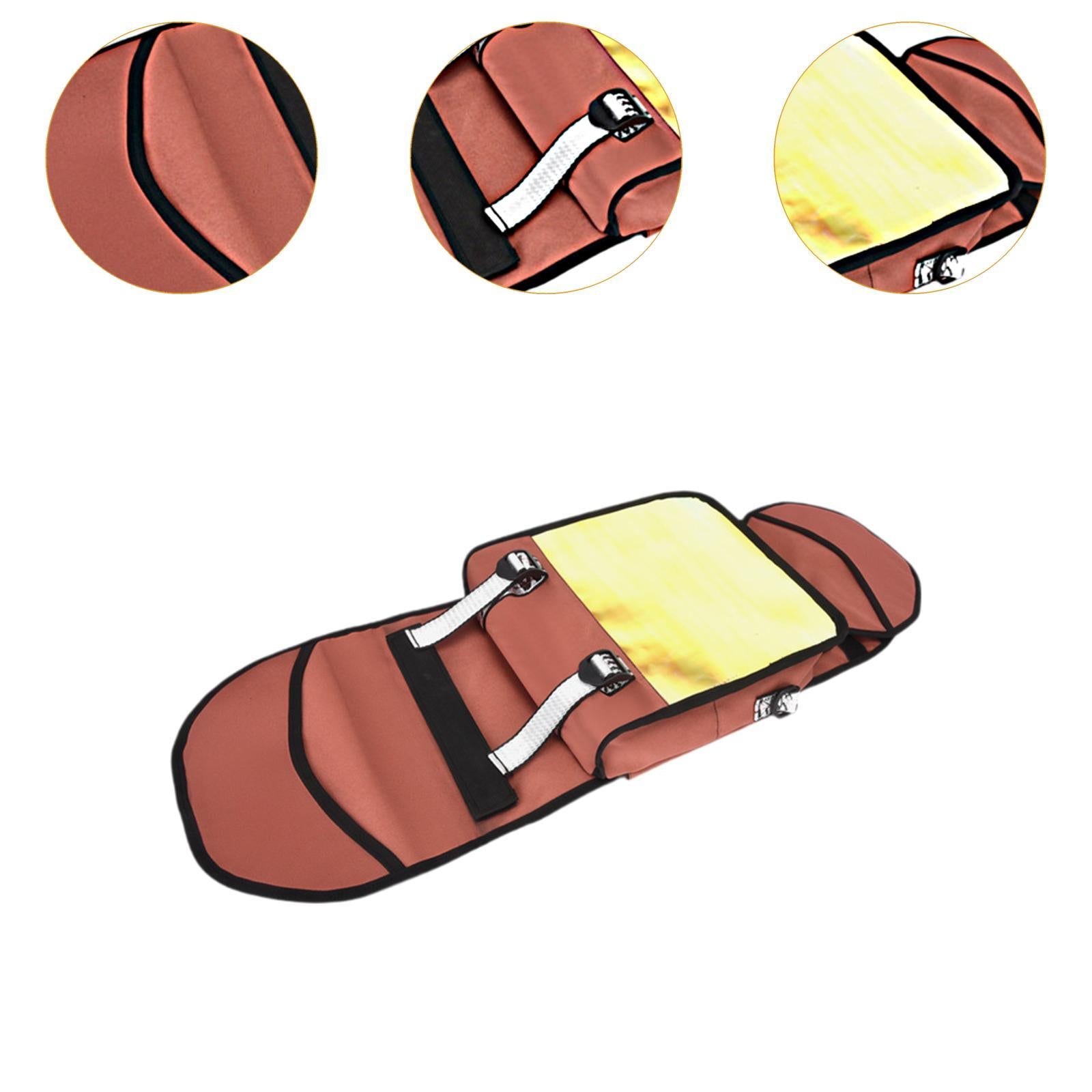 Skateboard Backpack Handbag Waterproof Holder for Adults Enthusiasts Skating Red