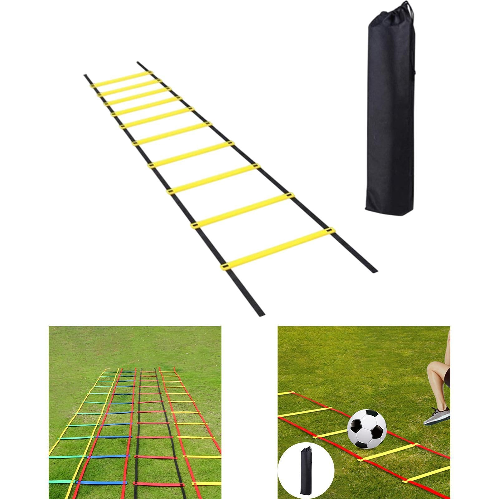 Football Agility Ladder Rugby Volleyball Home Gym Staircase Portable Folding S