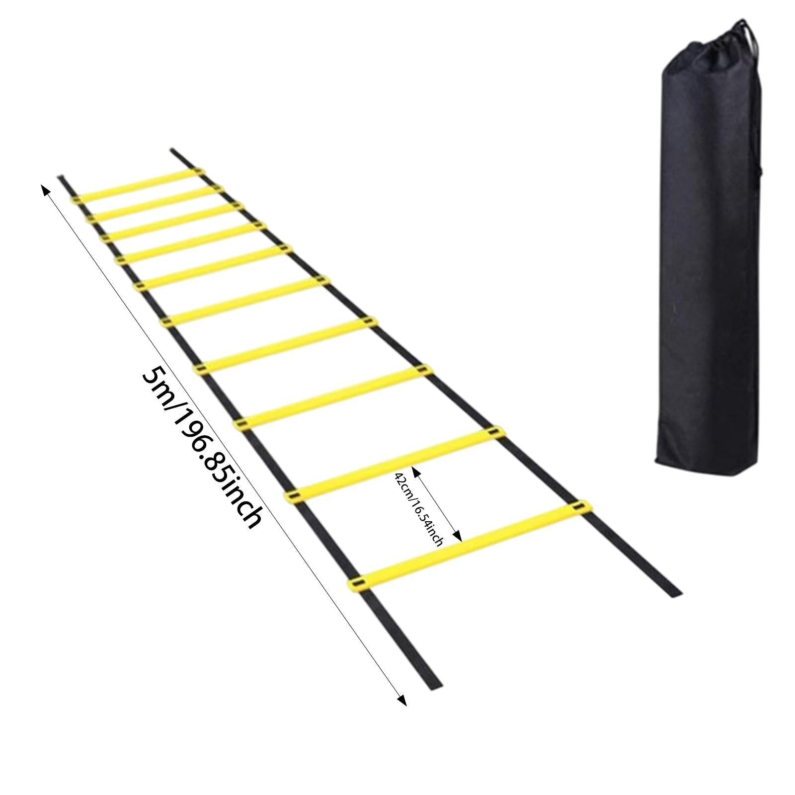 Football Agility Ladder Rugby Volleyball Home Gym Staircase Portable Folding S
