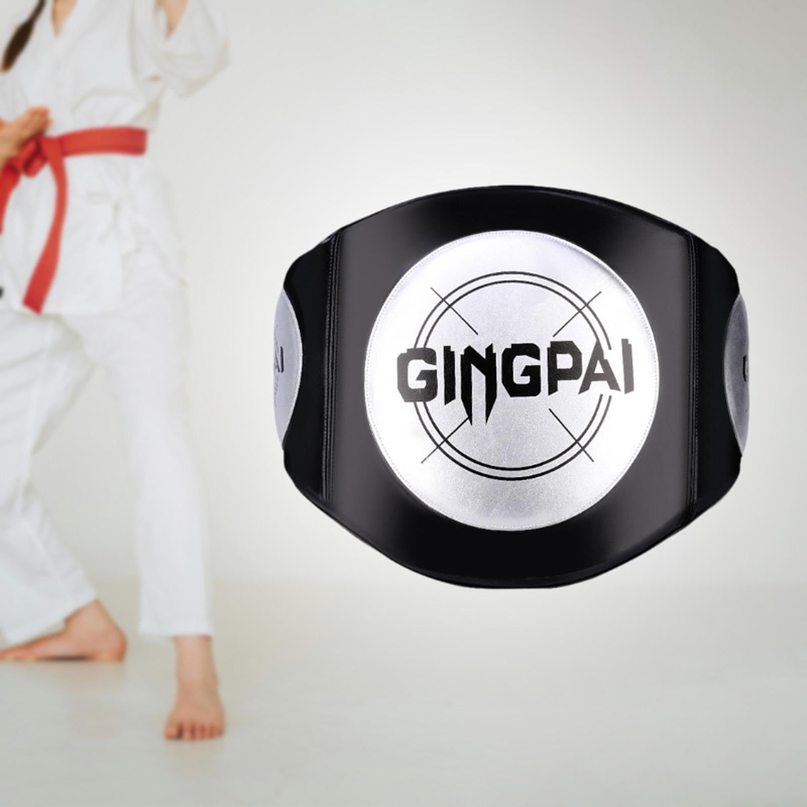 Boxing Body Protector Ergonomic Belly Pad for Kick Boxing Training Taekwondo silver