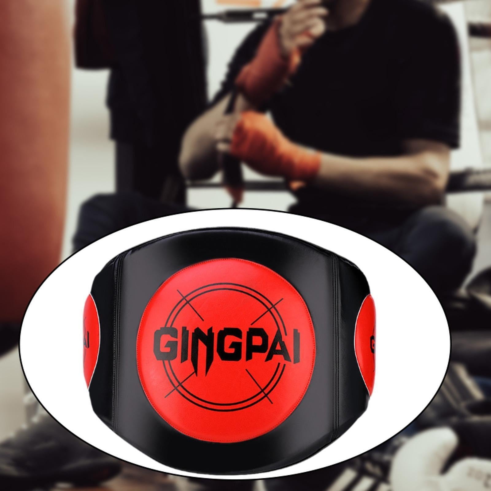 Boxing Body Protector Ergonomic Belly Pad for Kick Boxing Training Taekwondo red