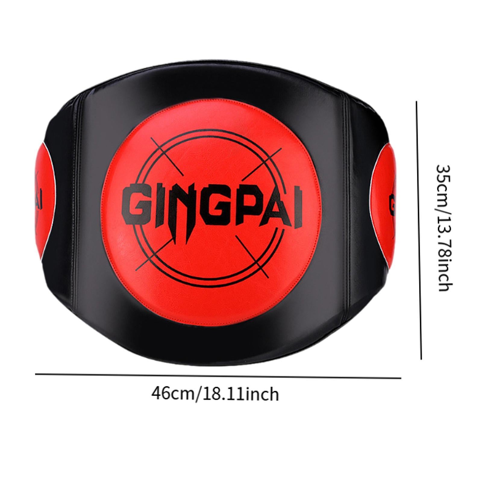 Boxing Body Protector Ergonomic Belly Pad for Kick Boxing Training Taekwondo red