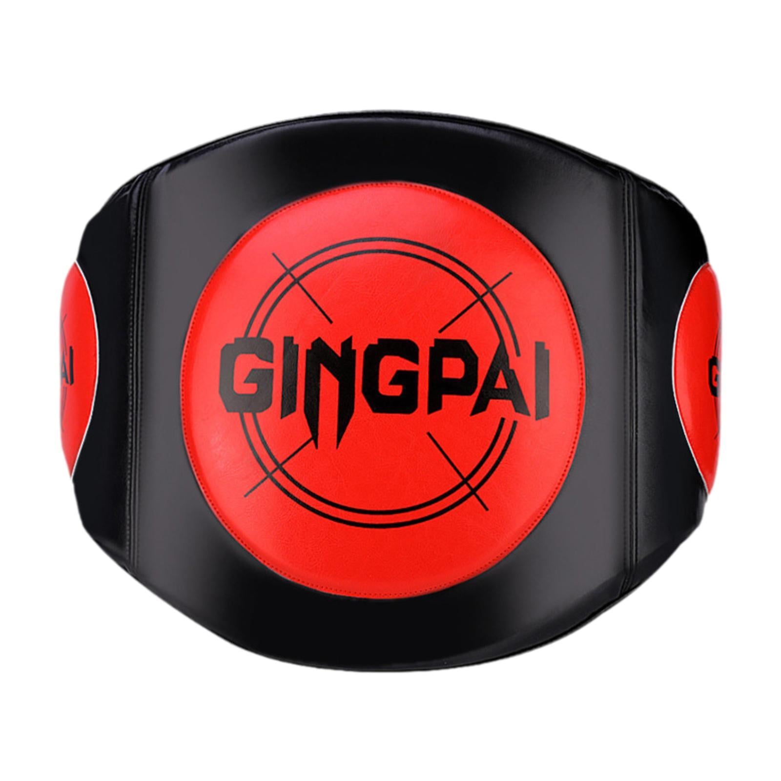 Boxing Body Protector Ergonomic Belly Pad for Kick Boxing Training Taekwondo red