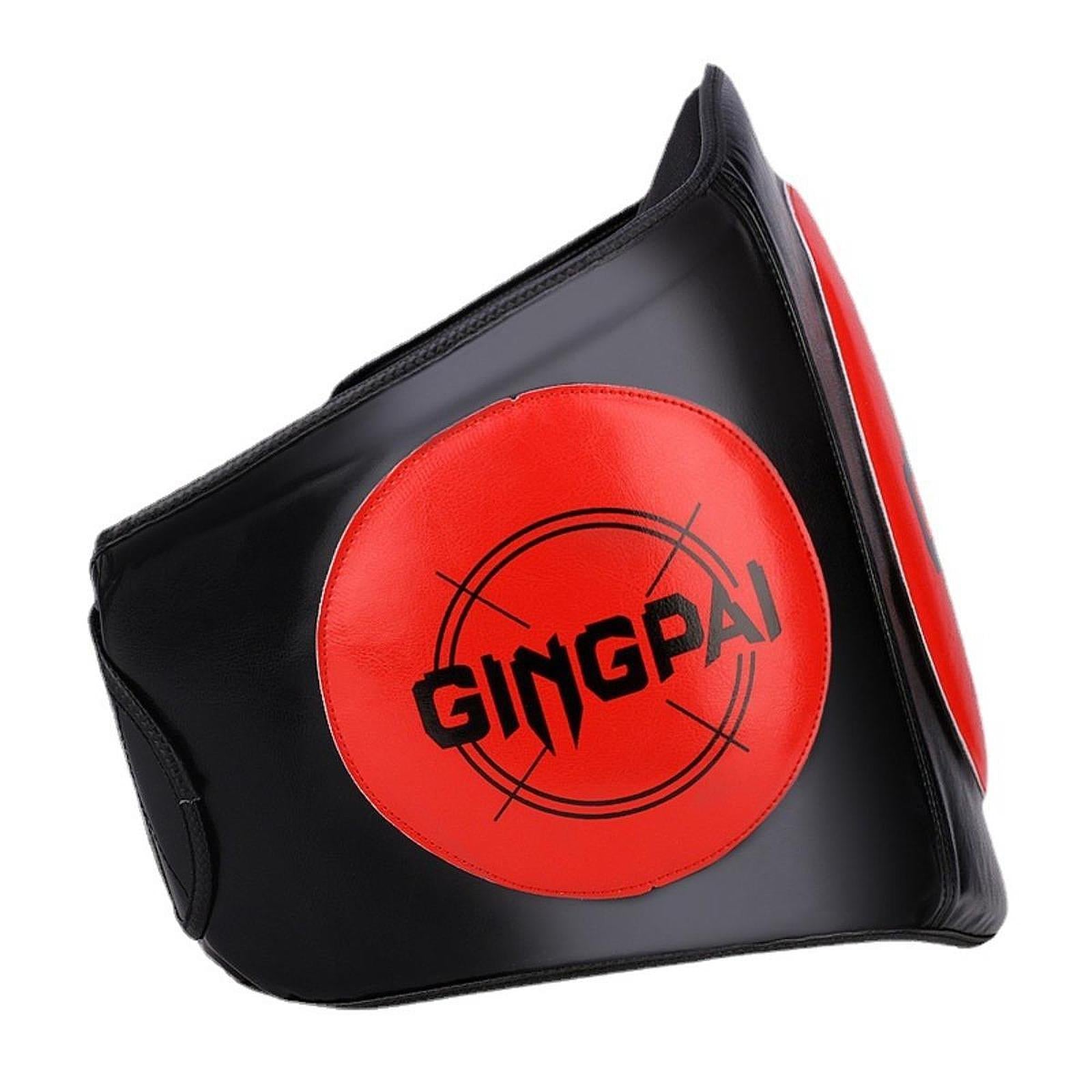 Boxing Body Protector Ergonomic Belly Pad for Kick Boxing Training Taekwondo red